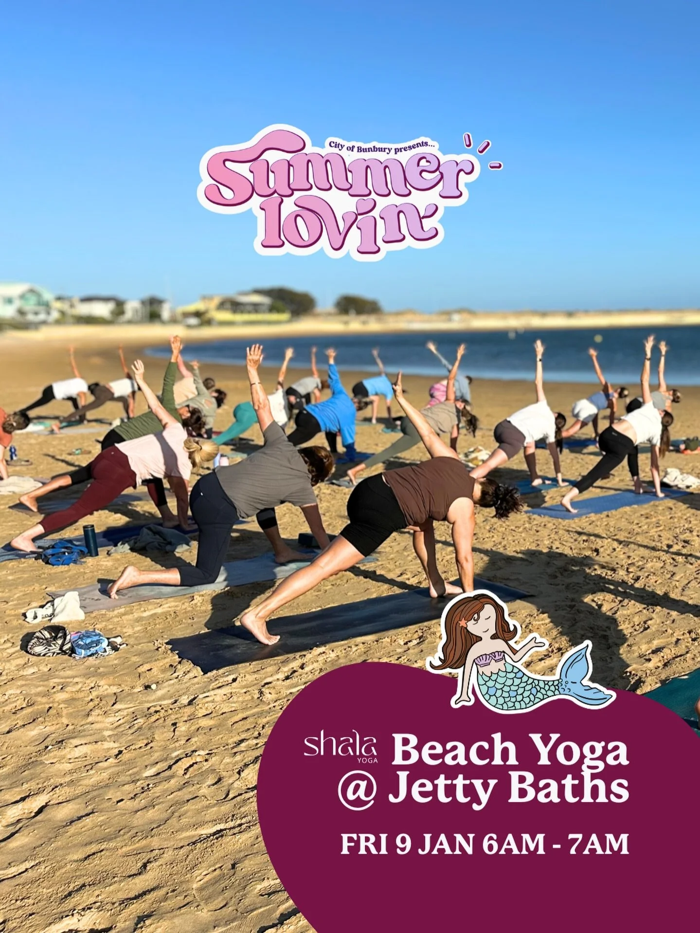 Oh yeah, SUMMER is pumping and 🏖️ BEACH YOGA at Jetty Baths is back!!!!

We are on the beach for FOUR Fridays in January, starting with Friday Jan 9 from 6am to 7am. Wake up, practice yoga by the beach and feel amazing!!!

🏖️💫 Bookings via Mindbod