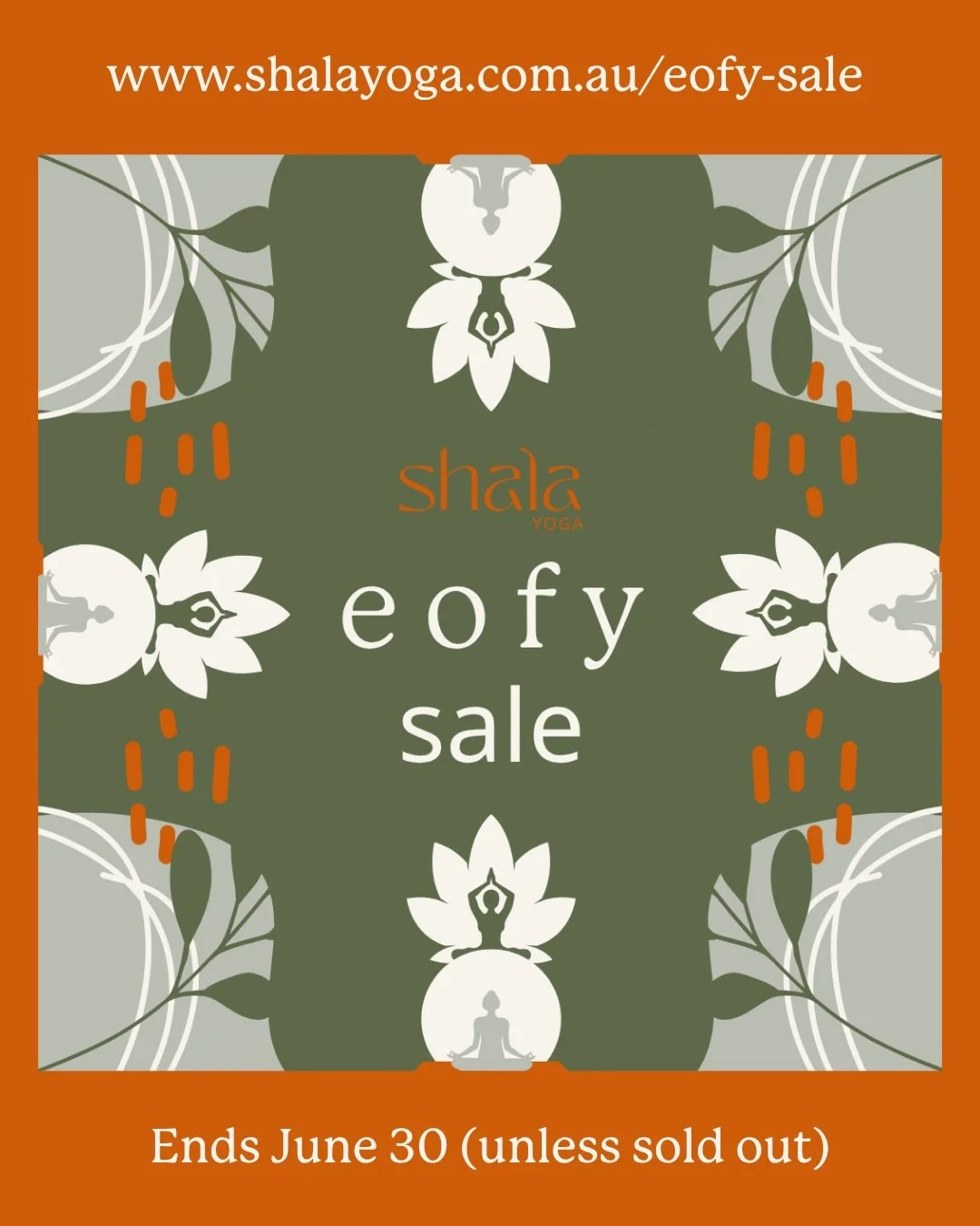EOFY SALE ON NOW✨ Your reminder to prioritise YOU before the new financial year begins 🧡🌱🙏

Our EOFY Sale is available until 30 June (unless sold out), making now the perfect time to recommit to your movement, wellbeing, and self-care practice.

P