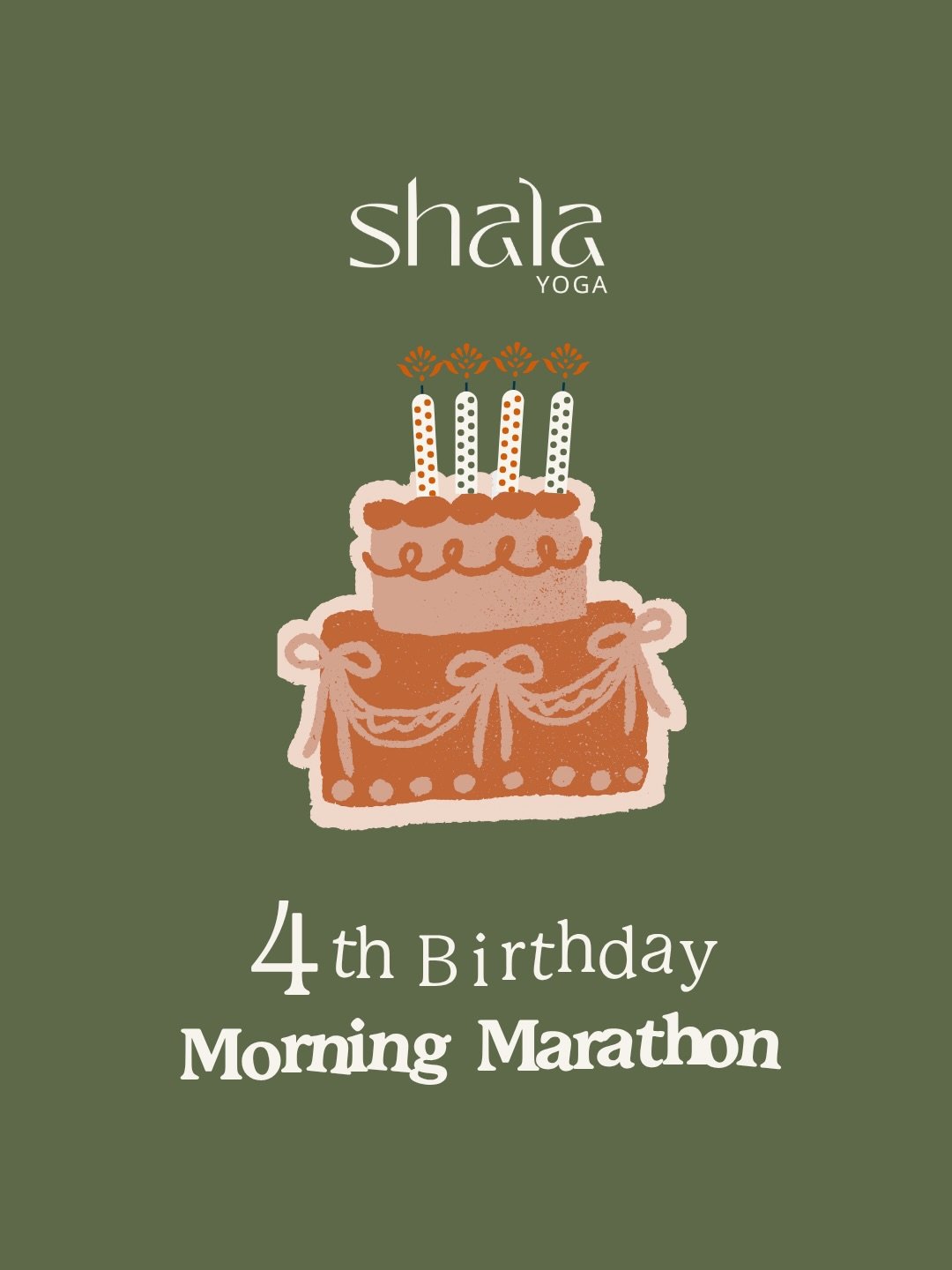 🎉 We are bringing you all the fun to celebrate 4 years of Shala!!! Join us on 18 July for The Shala&rsquo;s 4th Birthday Morning Marathon&mdash;a morning filled with movement, music, connection and all the good vibes.

We&rsquo;ll flow, sweat, sing,
