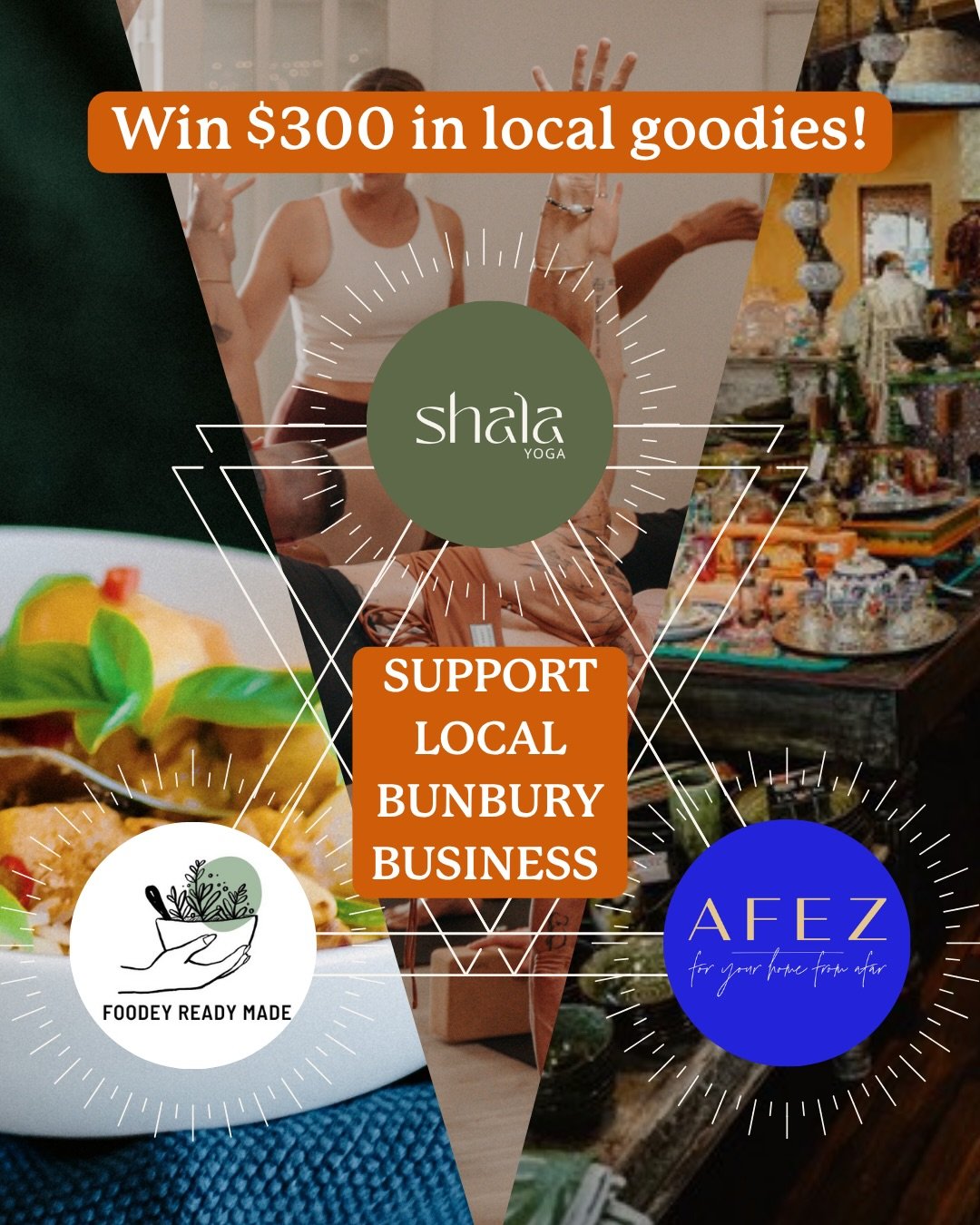 ✨ WIN THE ULTIMATE LOCAL PRIZE PACK!&nbsp;✨

More than ever, local businesses need the support of our community. That&rsquo;s why three Bunbury businesses have come together to celebrate shopping local and to say thank you for supporting us.

One luc