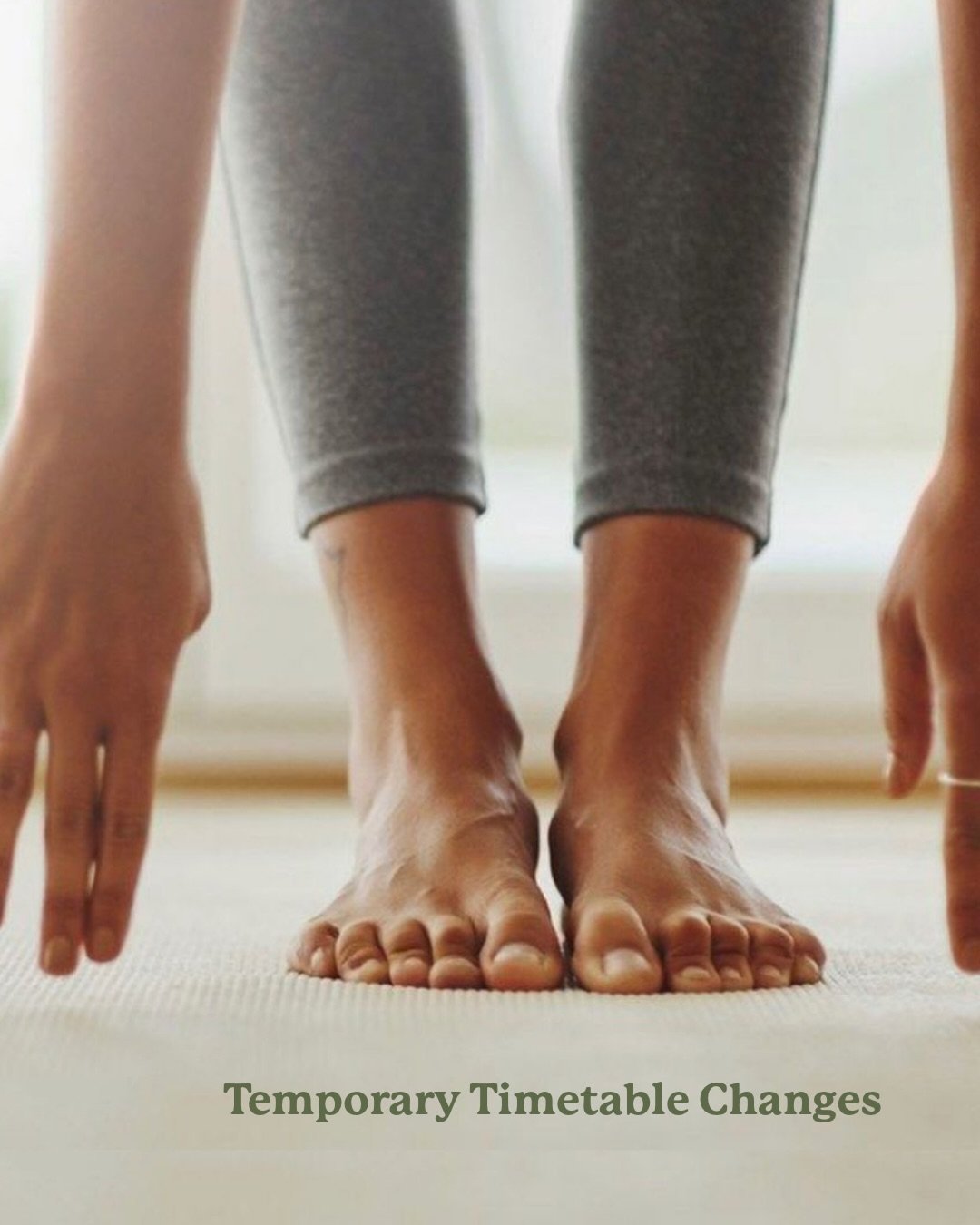 🤍 A little timetable update 🤍

While Tamara enjoys a few weeks of well-deserved rest exploring beautiful Japan 🇯🇵✨, we&rsquo;ve made a few changes to our timetable over the coming weeks.

Here&rsquo;s what you need to know:

🌿 Classes temporaril
