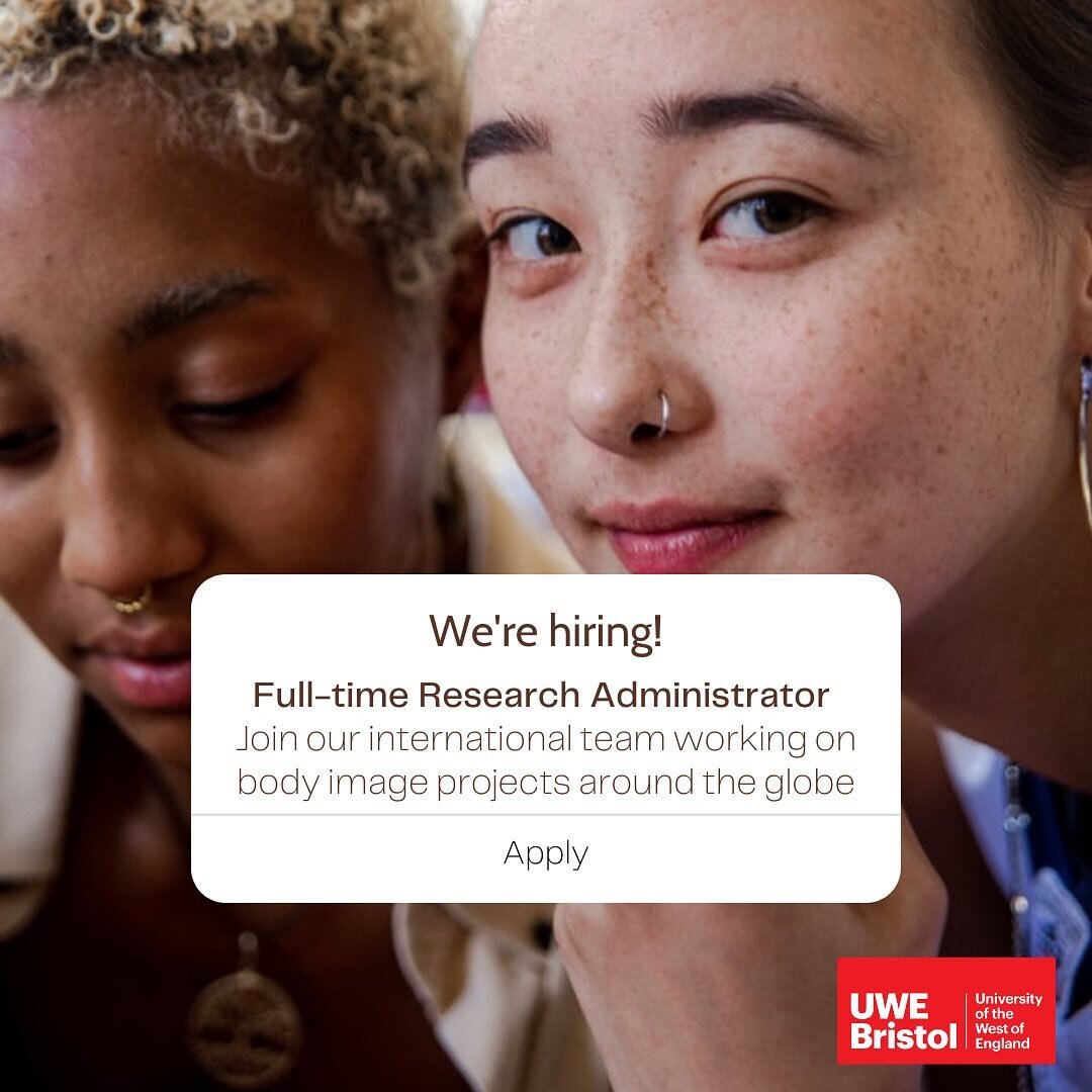 ⚡️We are looking for a Research Administrator to join our fast-paced, international team of researchers on a long-standing academic partnership between the Centre for Appearance Research @car_uwe and the @dove Self-Esteem Project, a global youth init