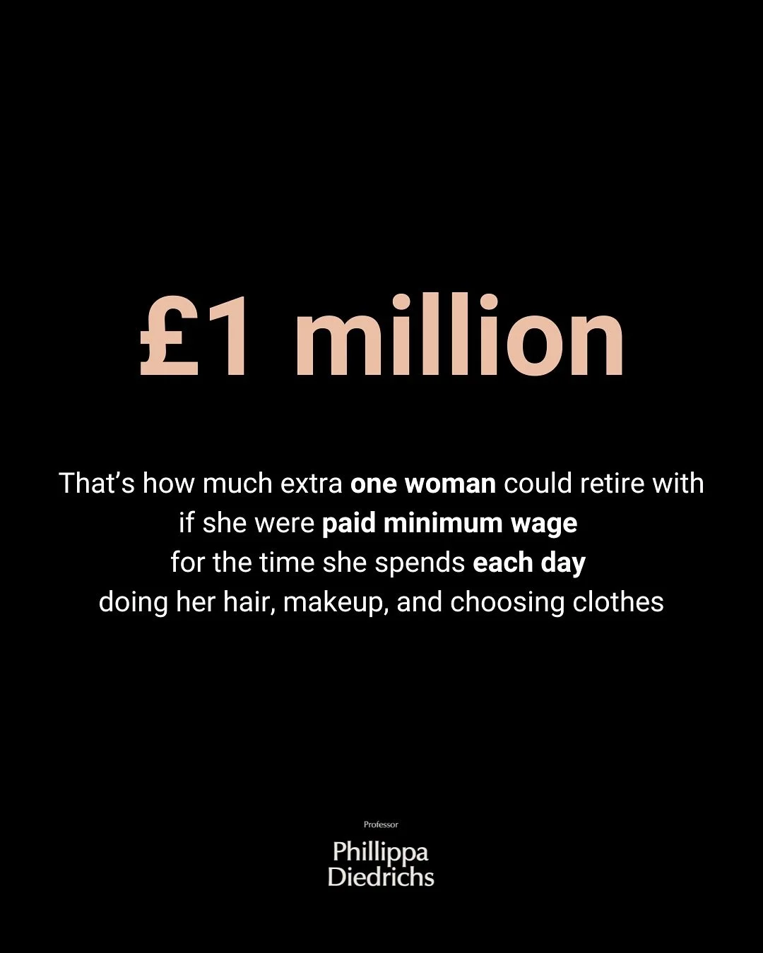 💸 The hidden cost of beauty labour 

On average, women in the UK spend 69 minutes a day getting ready; doing their hair, applying makeup, choosing clothes.

If a woman was paid minimum wage for that time and she invested it annually over a 40-year c
