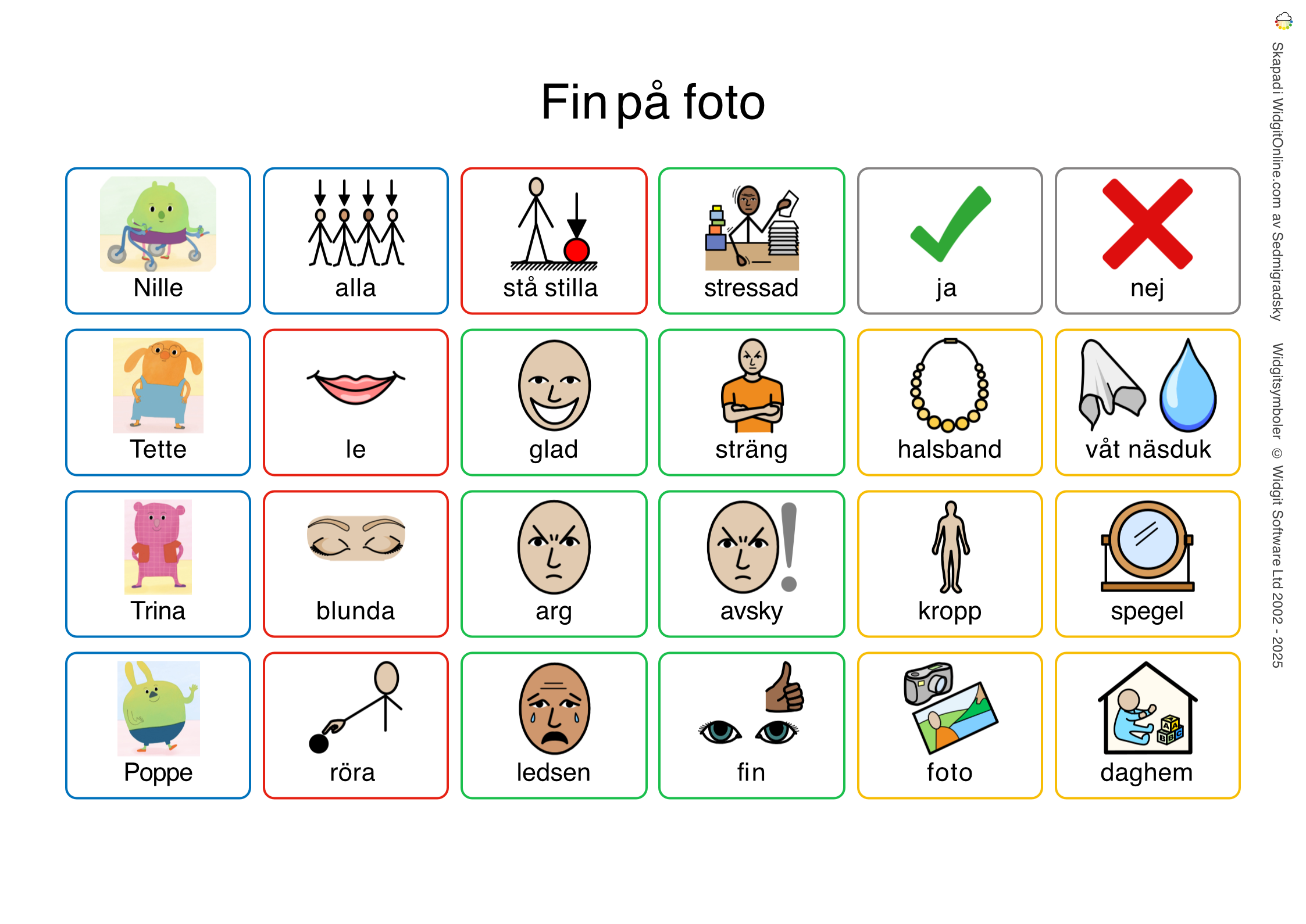 Bildstöd för berättelsen Fin på foto