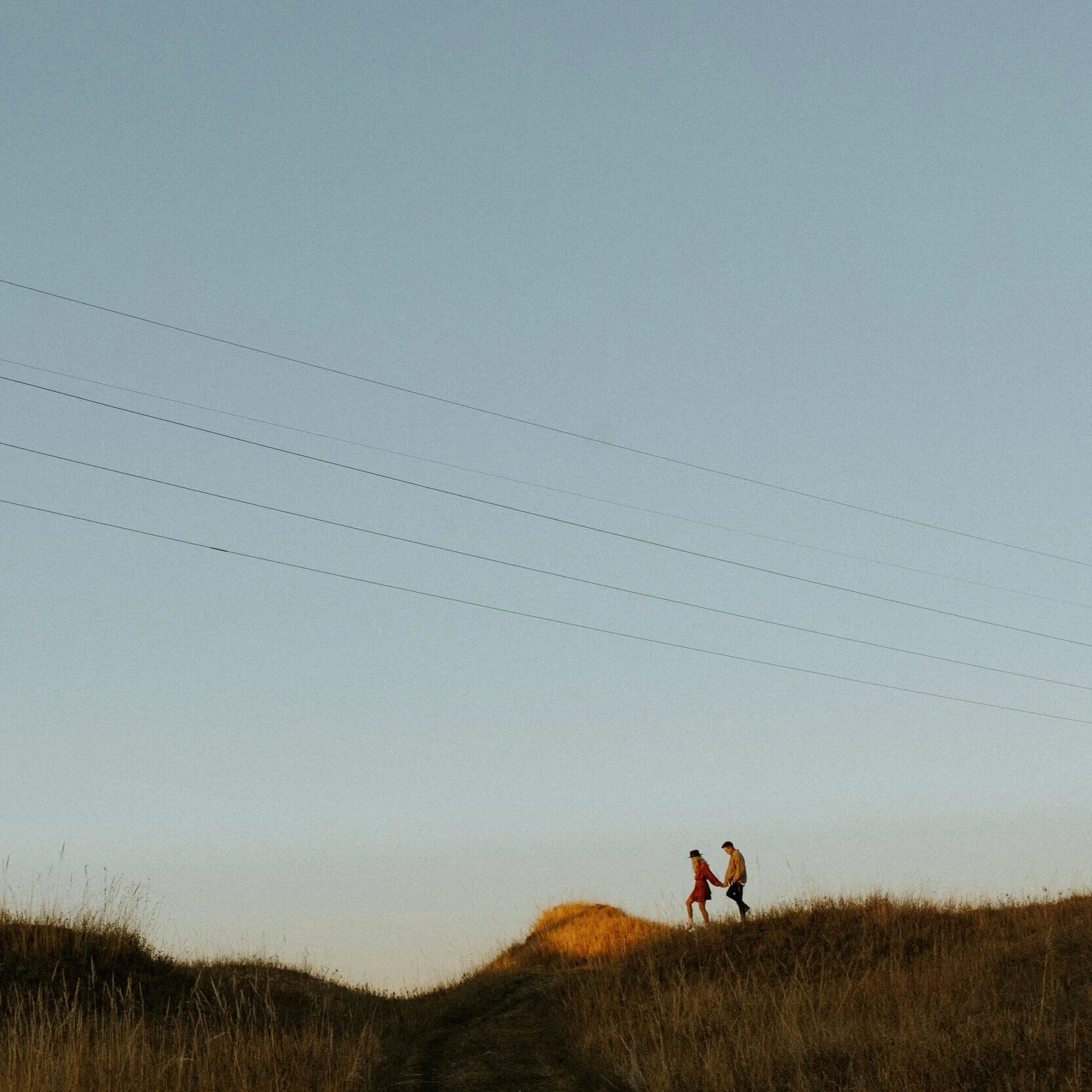 Upbeat Rolling Hills Nebraska Engagement Session featuring a Date to Goodwill - Aurora Nebraska