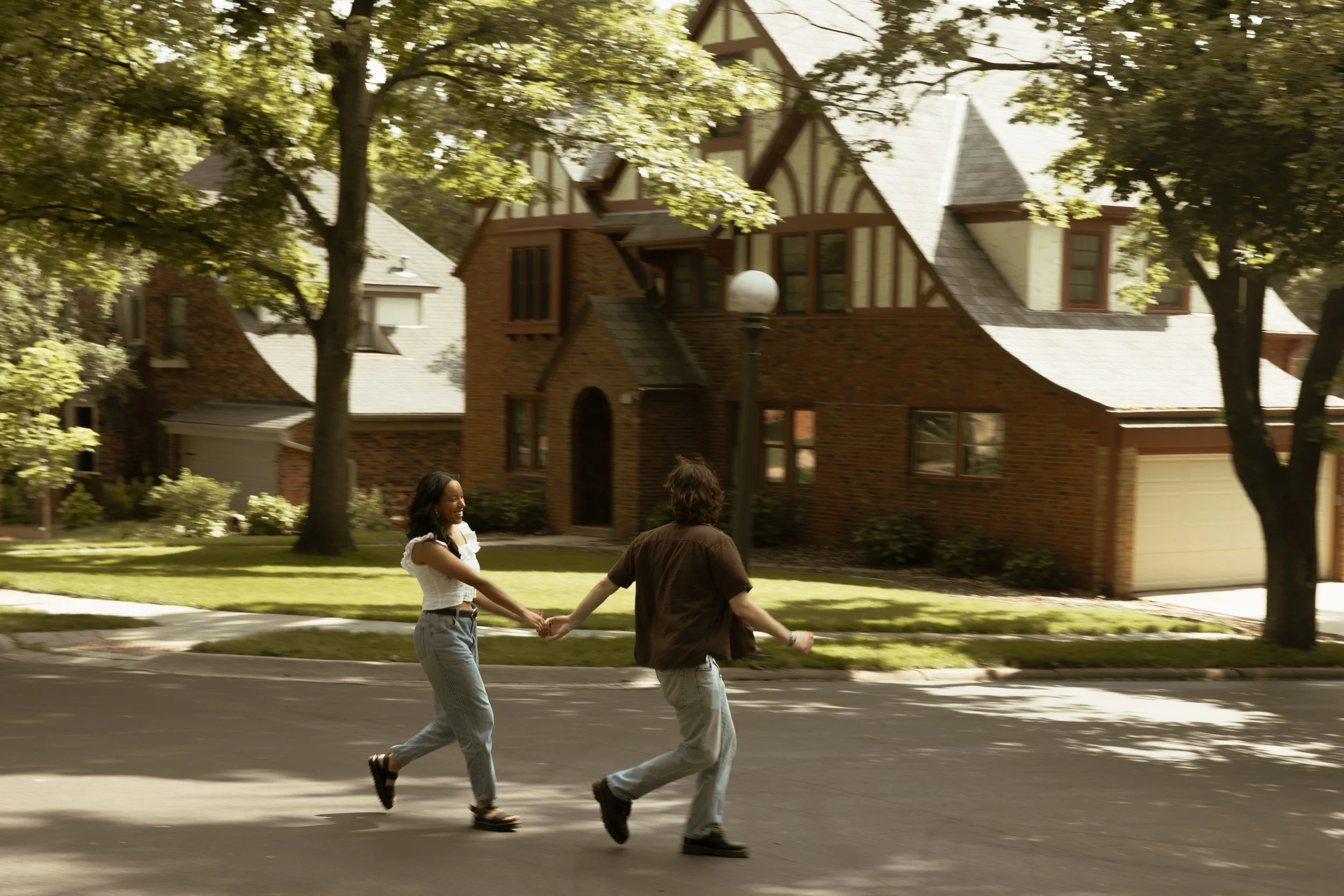 Irish Pub &amp; Used Bookstore Cinematic Omaha Old Market Engagement Session