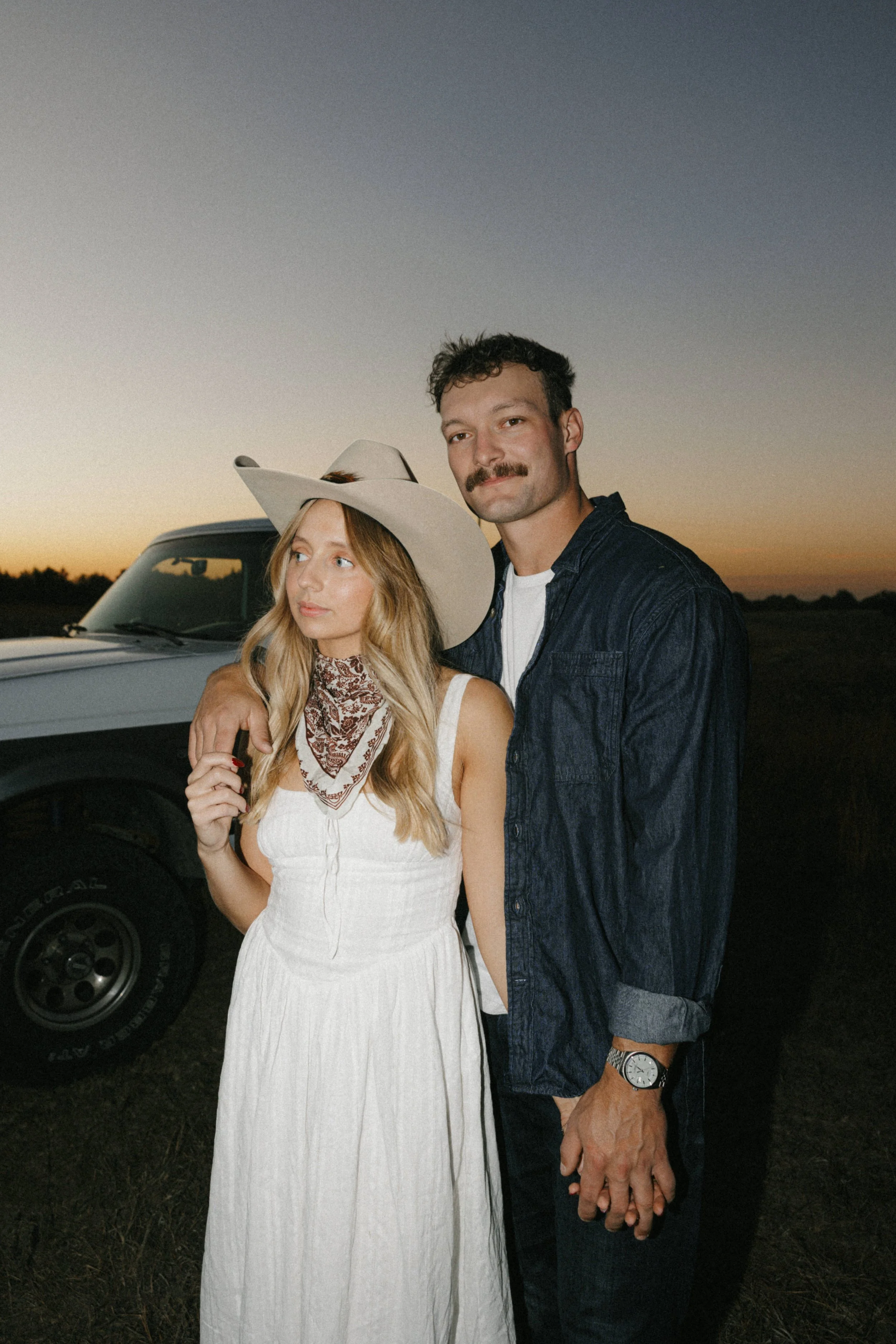Vintage Bronco Western Engagement Session in Nebraska