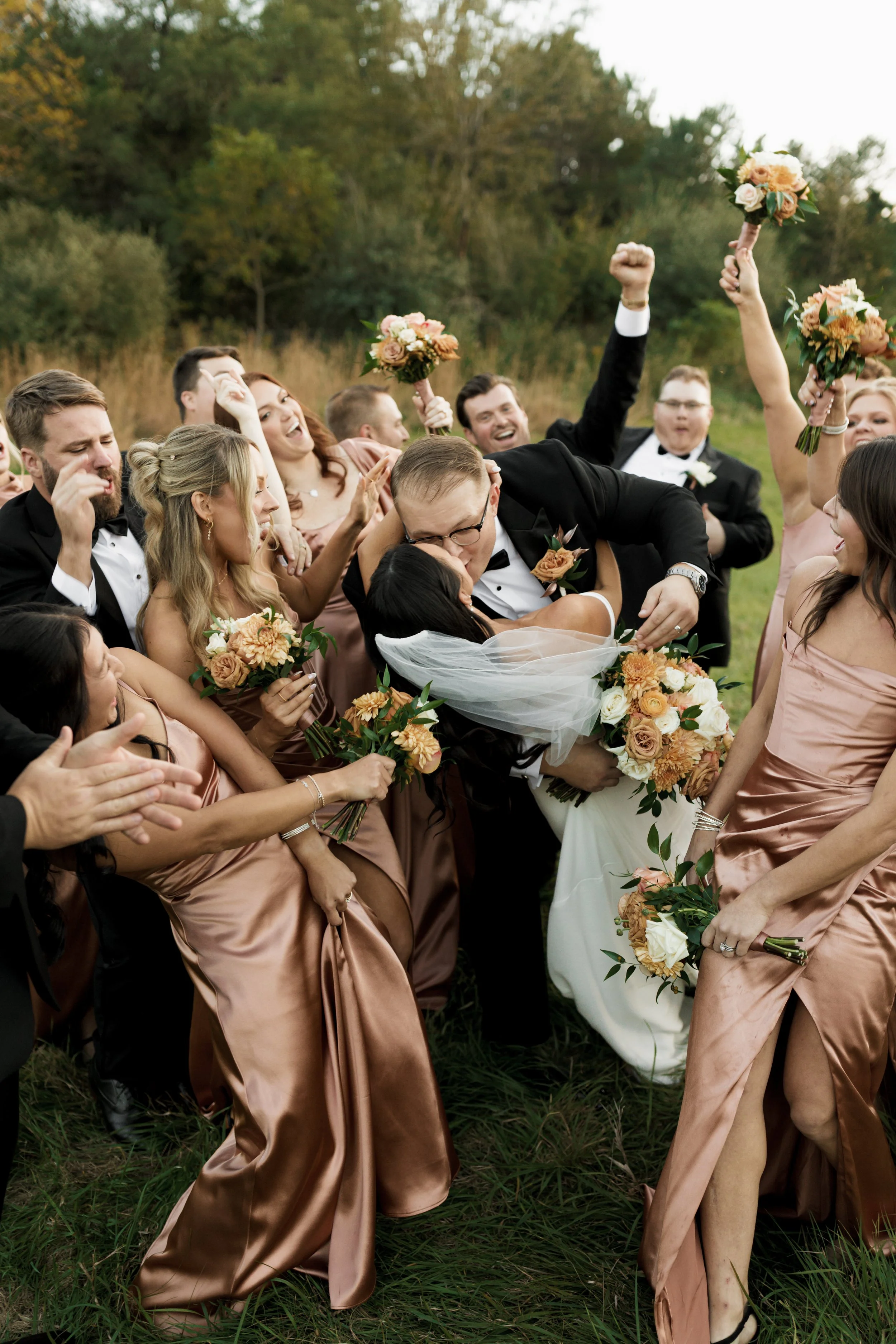 Romantic Fall Wedding at the Barn at Ackerhurst in Bennington Nebraska - PHotographer: Matti