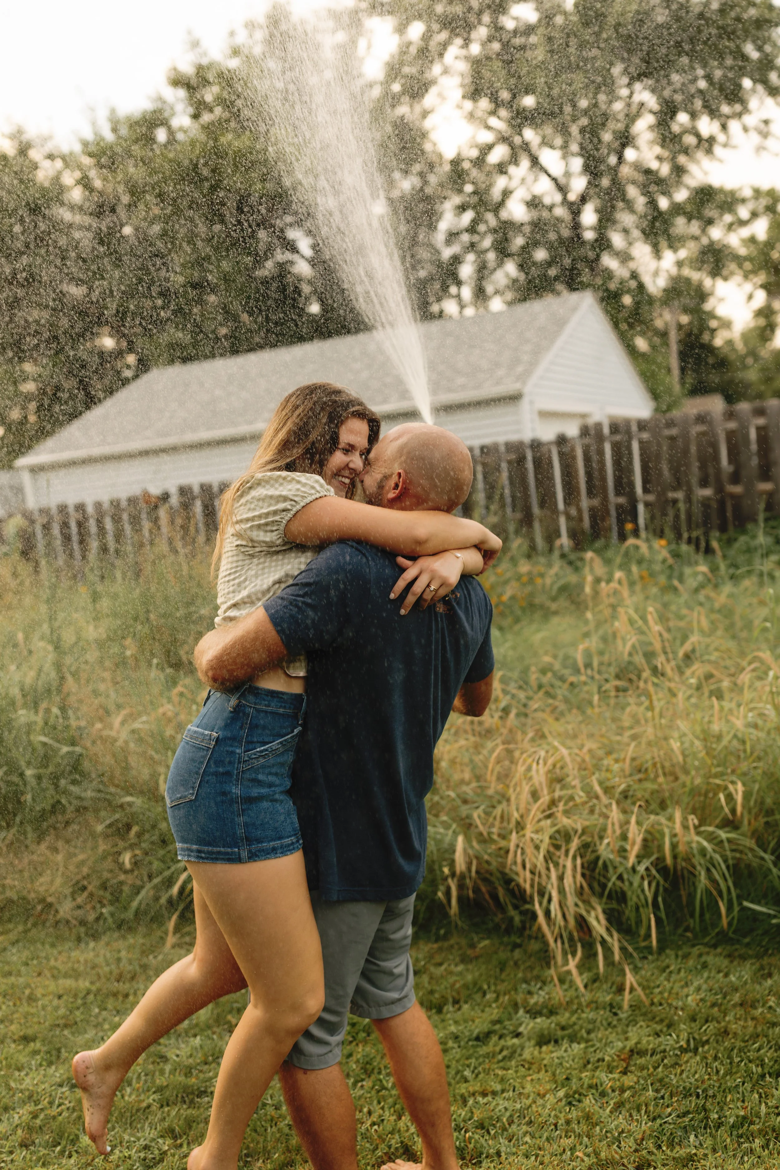 Summer Garden Hastings Nebraska Engagement Session - Photographer: Matti