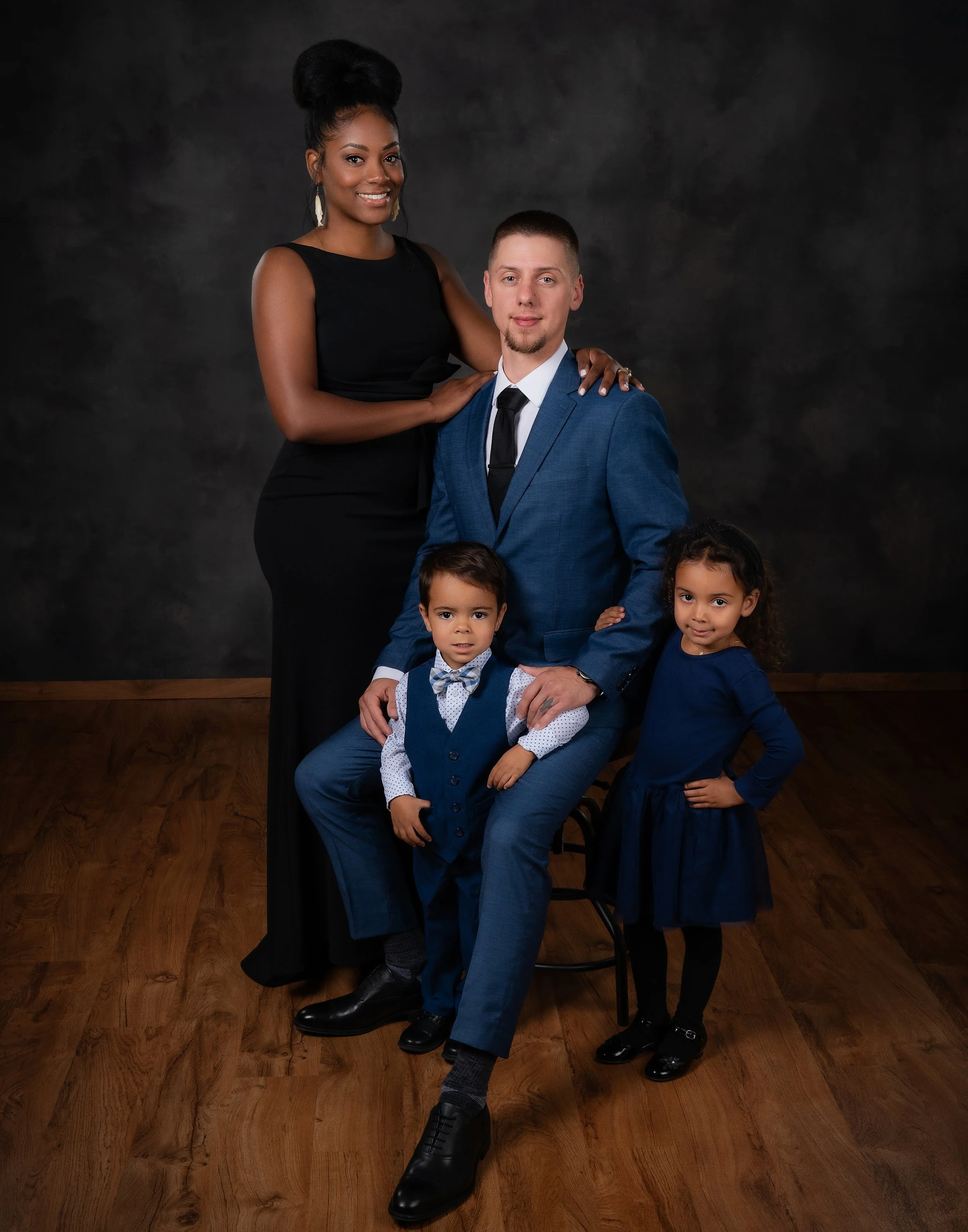 How formal dress elevates  family portrait