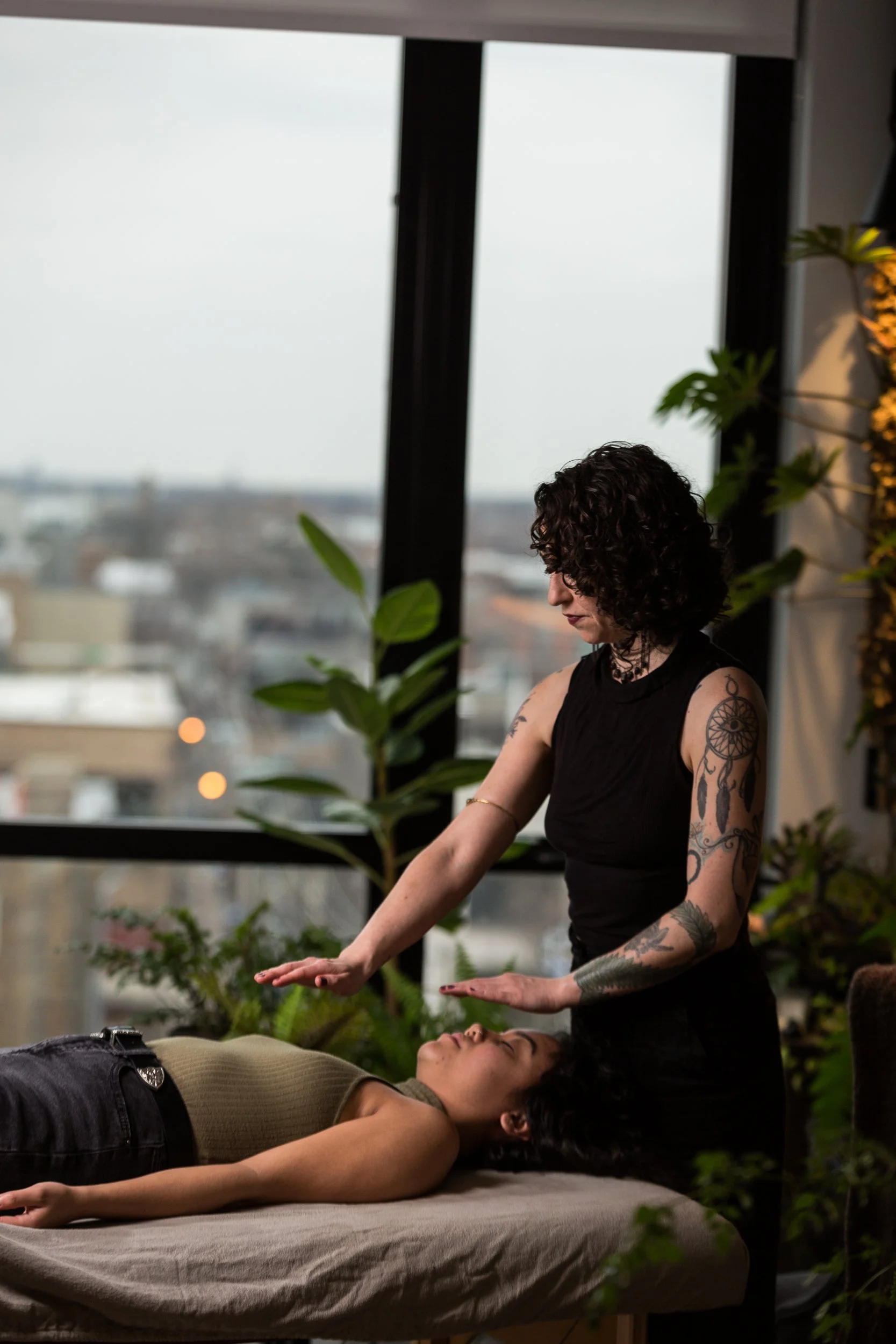 woman doing spiritual healing