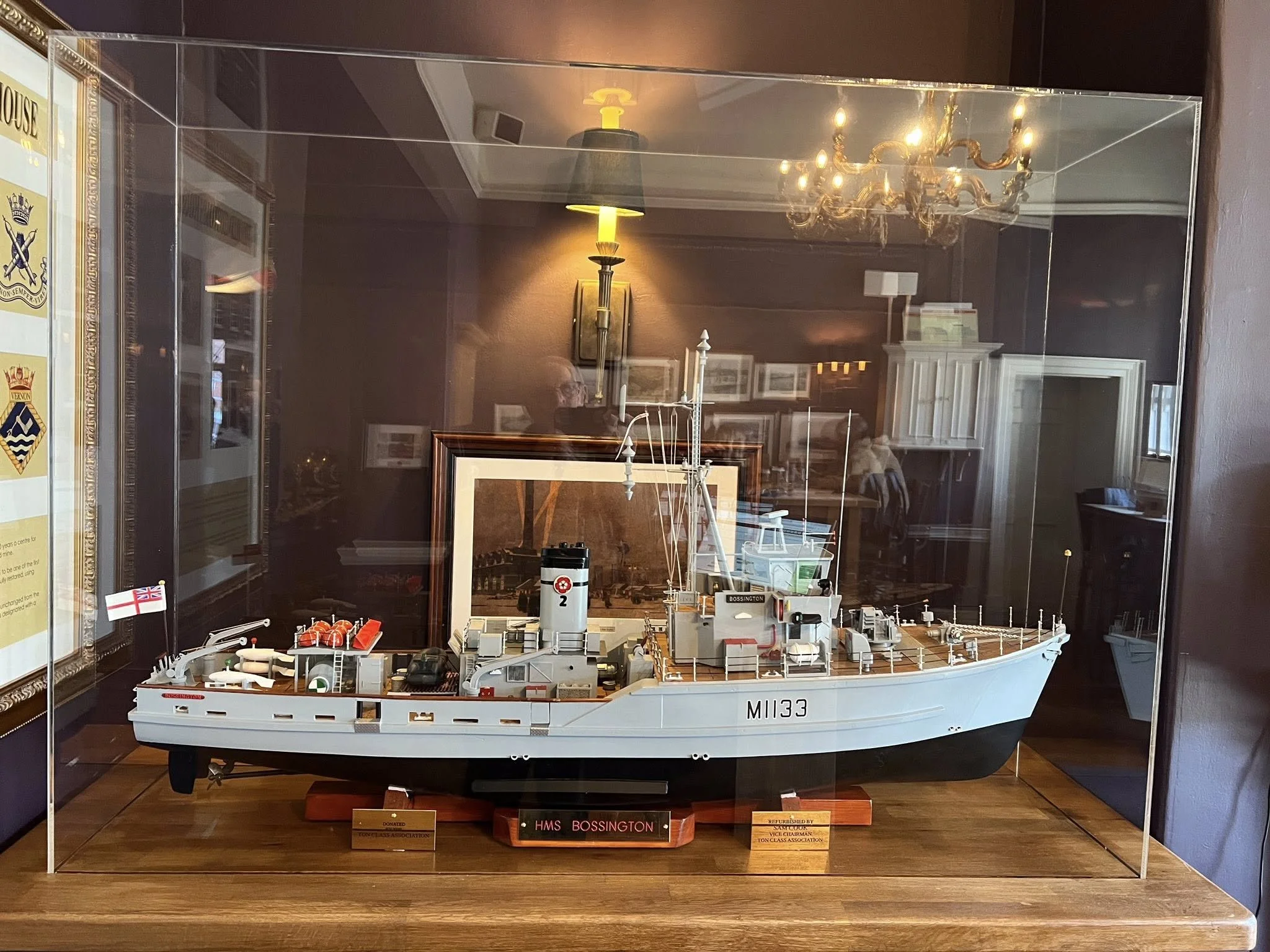 Model of HMS BOSSINGTON unveiled at Gunwharf Quays