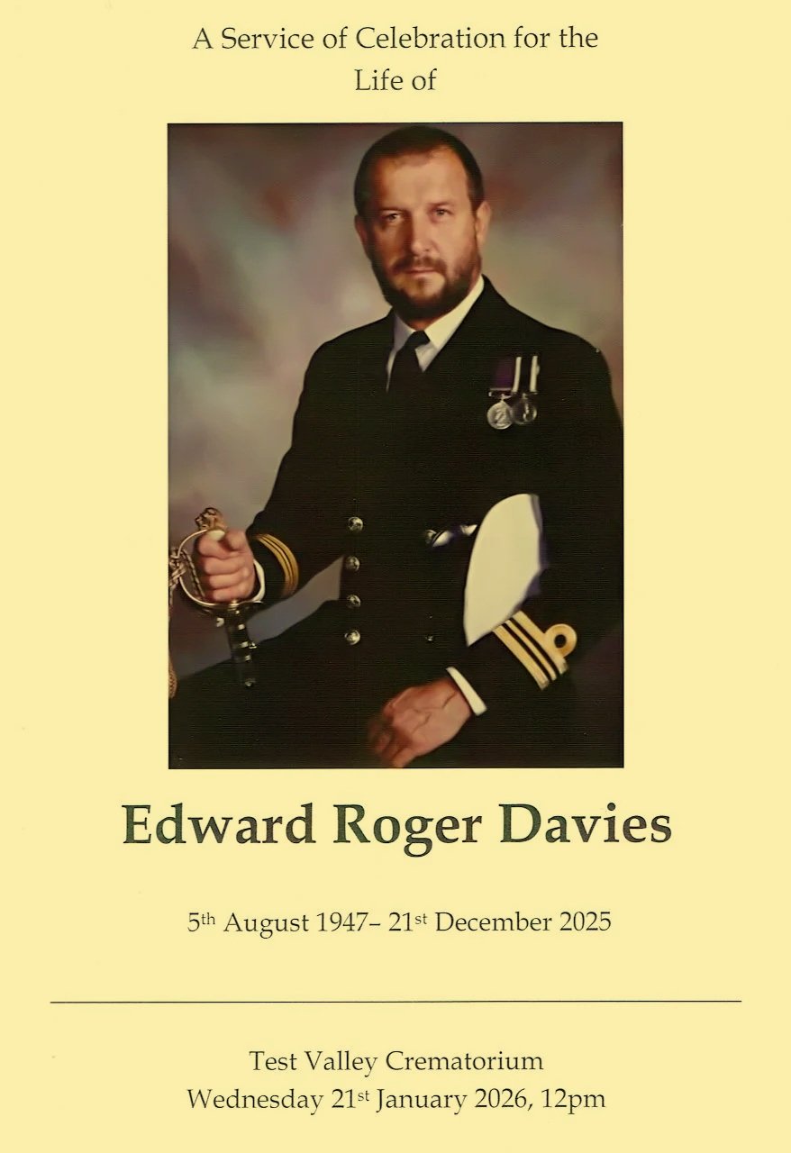 Funeral of Lt Cdr Roger DavieS RN