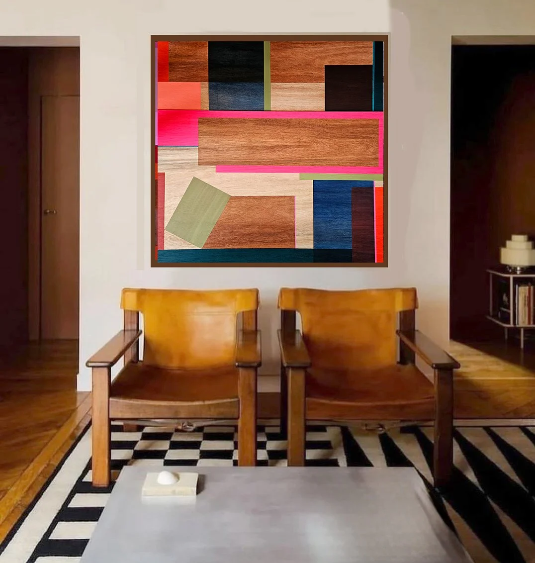 GRIDLOCKED, 2025
Pigment and polymers on wood panel.
80 cm x 84cm unframed.  Contact me direct for more details.