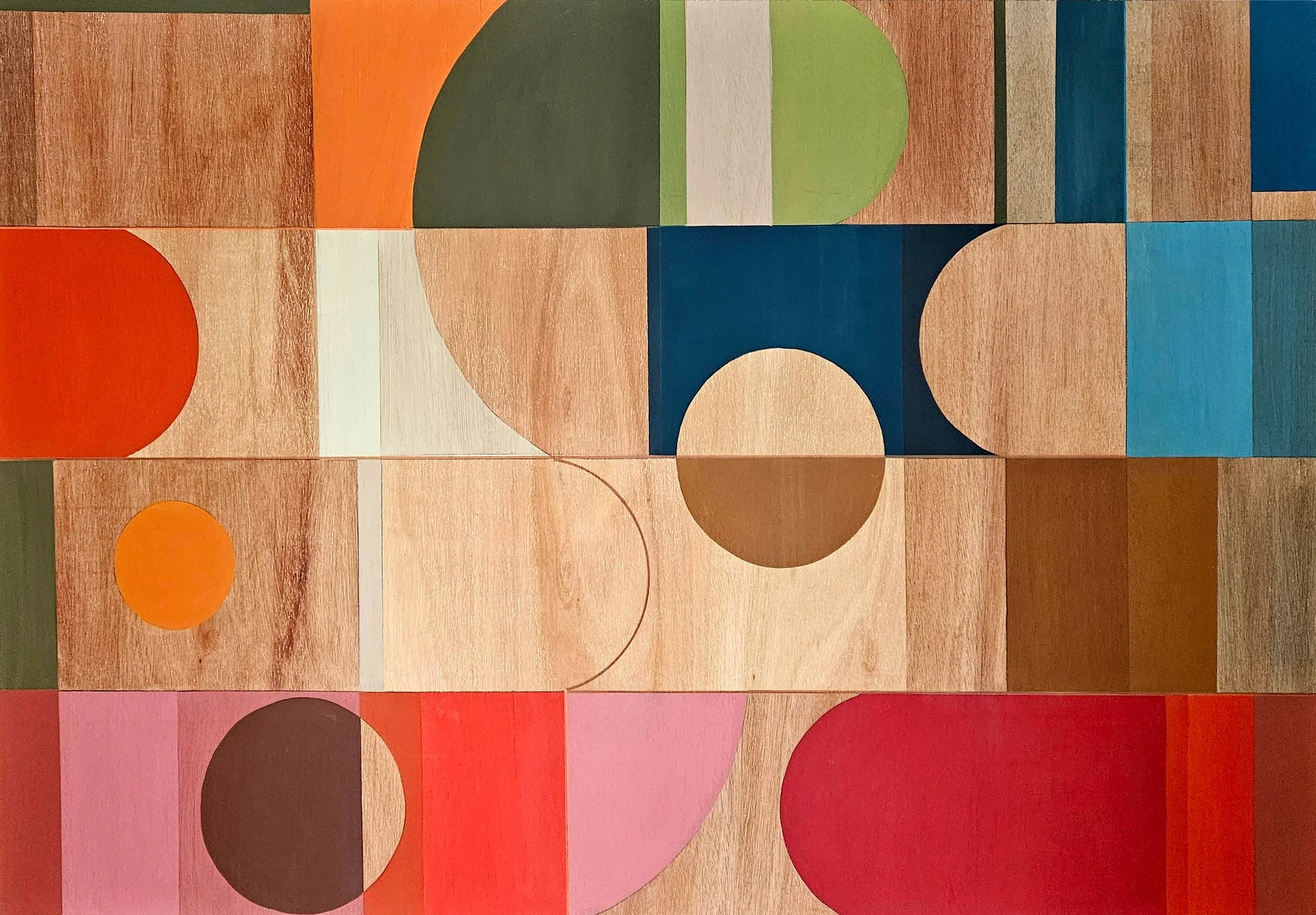 HERE COMES SUMMER, 2026
122x82 cm
Colour pigment and polymers on wood panel in bespoke cherry frame.  Contact me for more details.