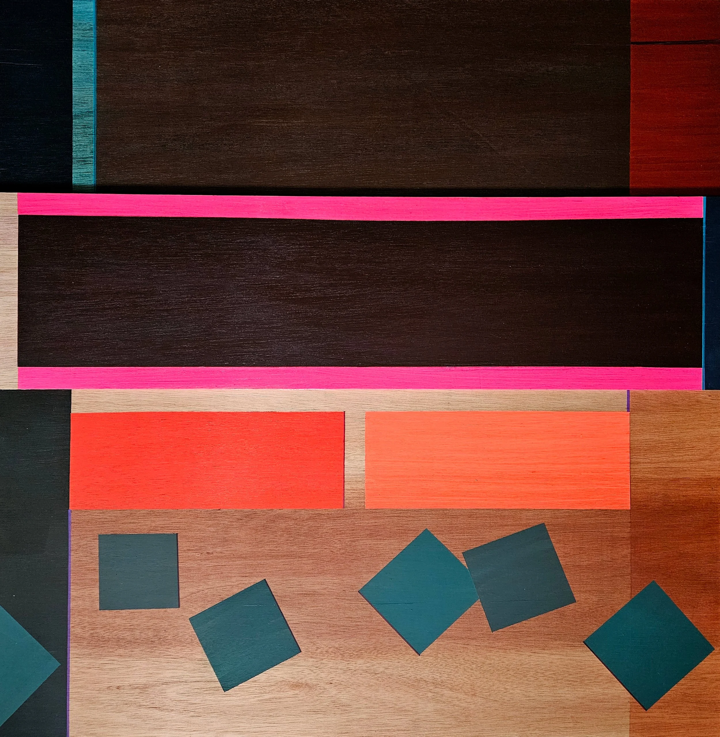 GRIDLOCKED 2, 2026
Pigment and polymers on wood panel.
80 cm x 84cm unframed.  Contact me direct for more details.