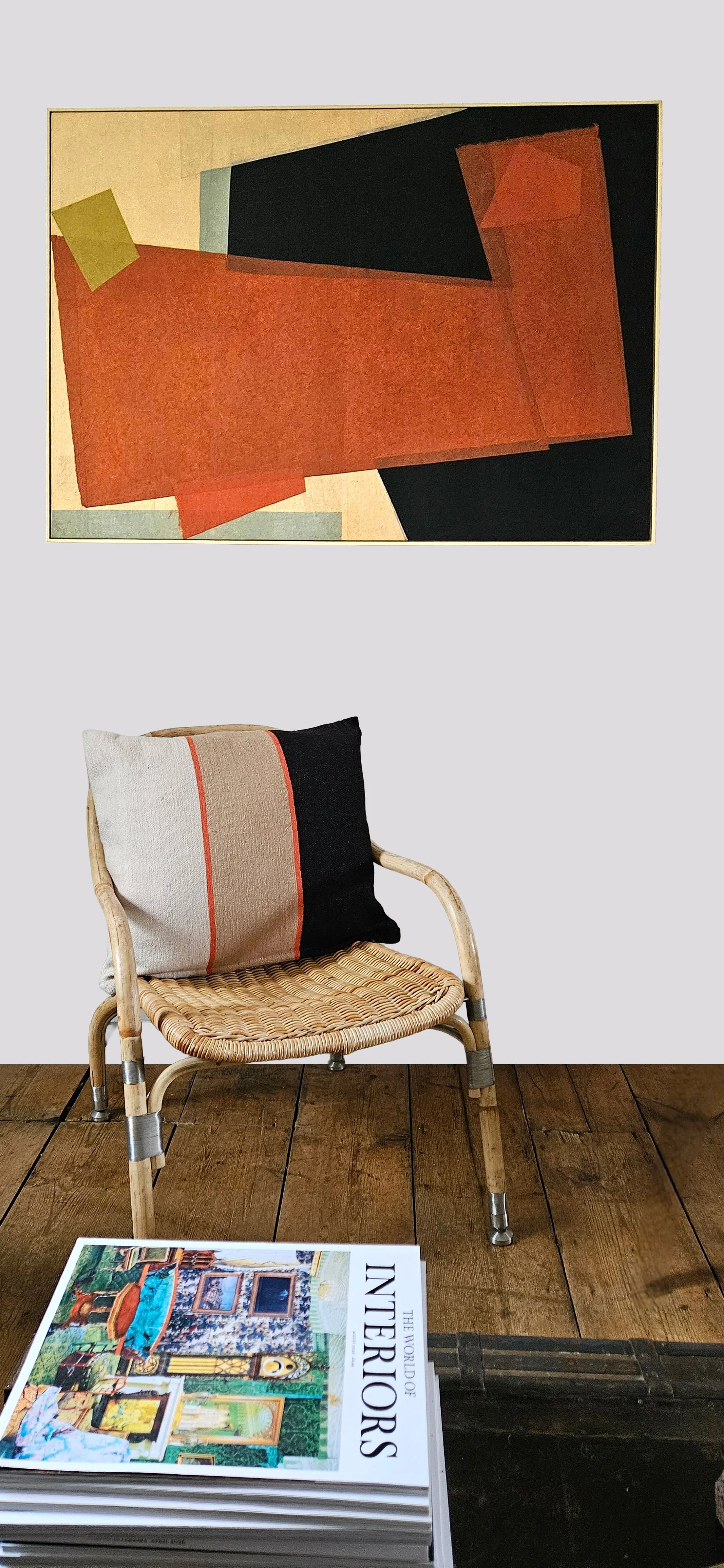 CAPTURING SHADOWS, 2026 Hand-made paper collage in hand-painted frame. 100 x70 cm. Contact me for further details.