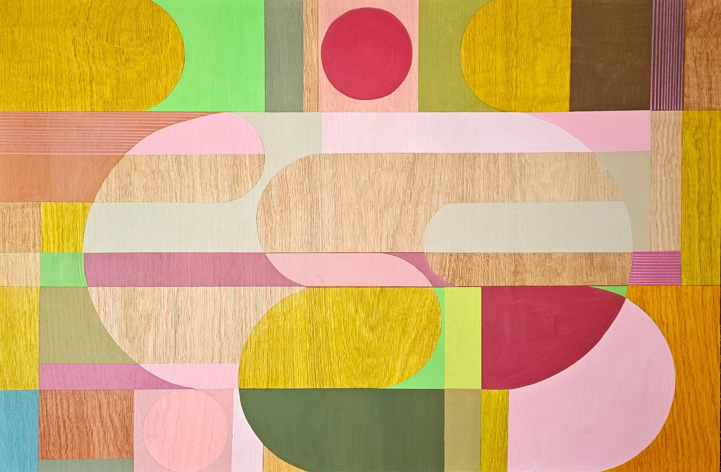 BENEATHE THE CHERRY BLOSSOM, 2026. Pigment & polymers on wood panel.  Contact me for more details.