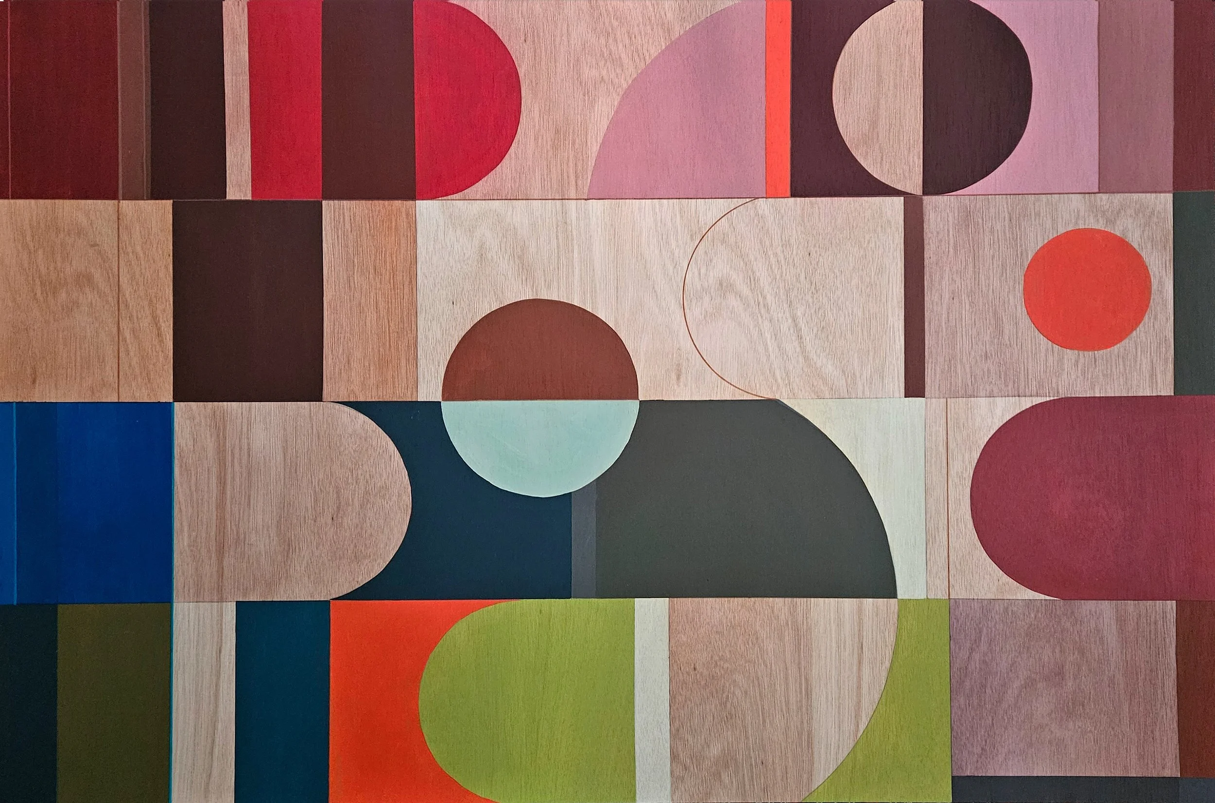 NOTHER SUMMER, 2026 Pigment & polymers on wood panel.  122 x 82 cm in cherry frame.  DM me for more details.