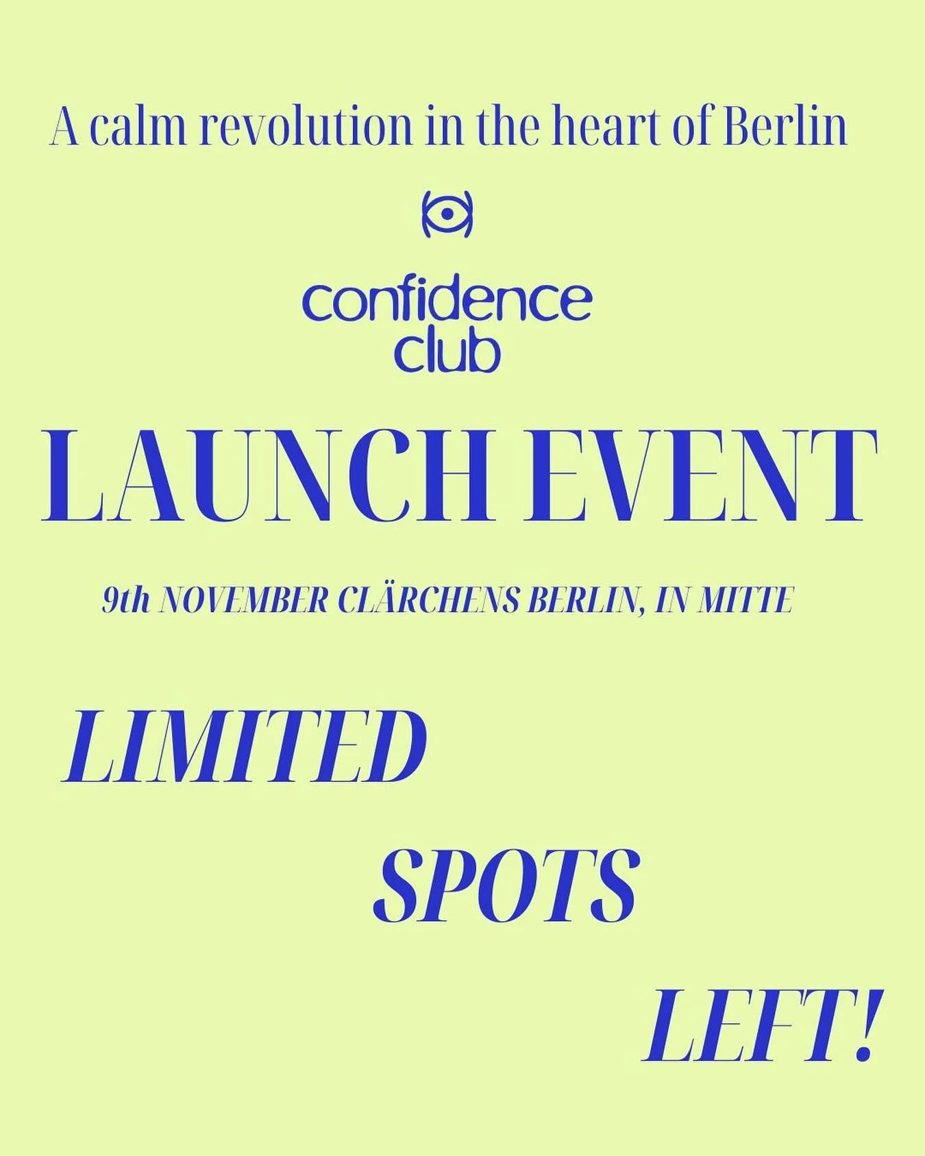 Don&rsquo;t miss last tickets! &lt;link in bio&gt; 

11am yoga class is sold out (save this post &amp; dm to get on the waitlist)
2pm workshop - 3 spaces left! (Go get it!)

Cannot wait to see you all in the most iconic @claerchens_ballhaus this Sund