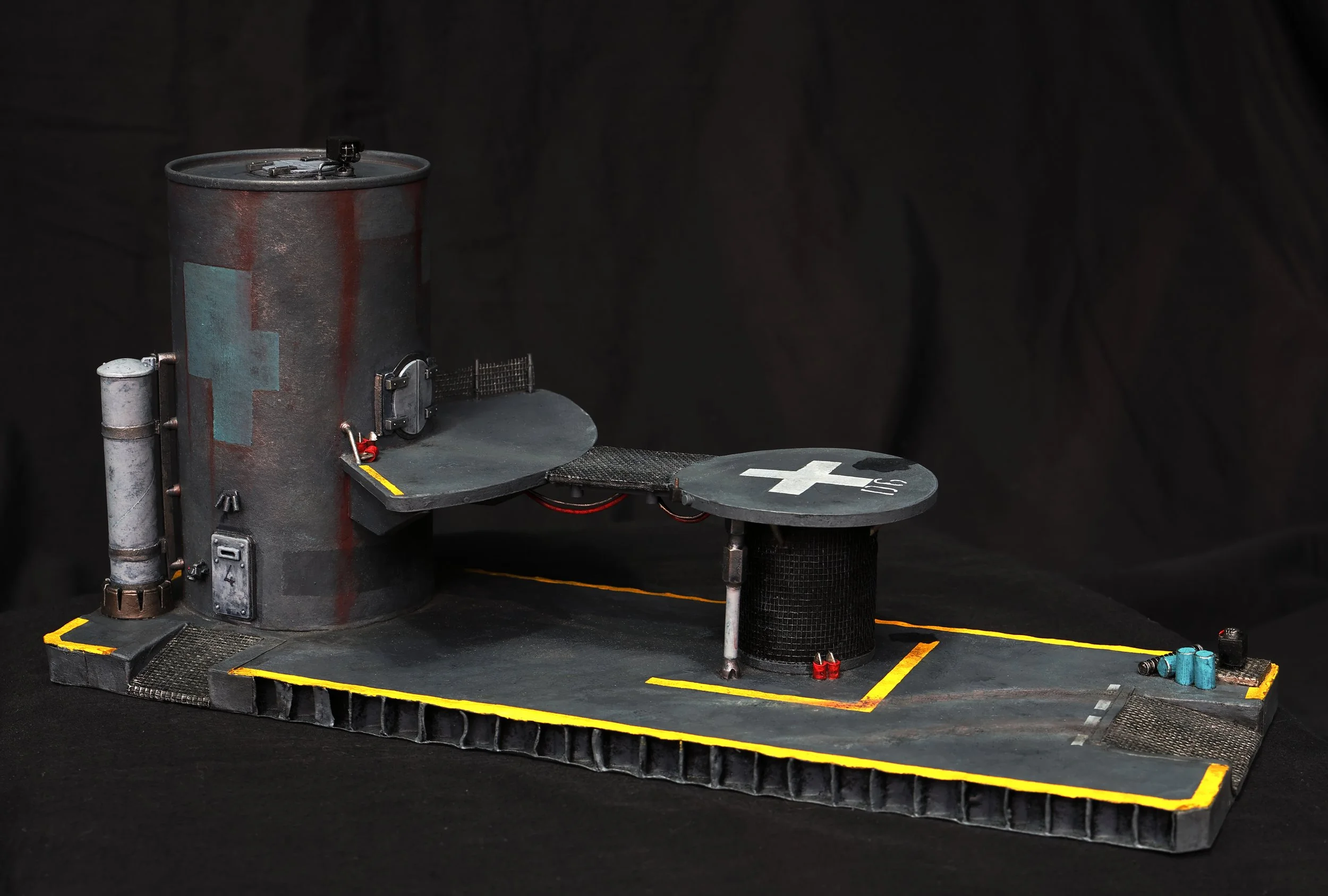 Contemporary Archaeology I explores industrial forms and textures; layers of use/disuse, damage/repair; inhabited, utilitarian, essential, and abject spaces. It arose from Sky's miniature construction and painting, and her urban and industrial photog