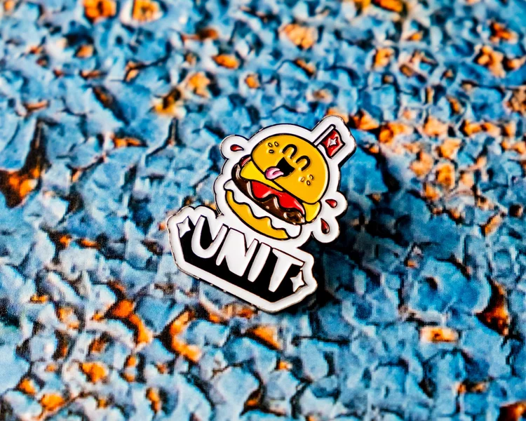Burger enamel pin