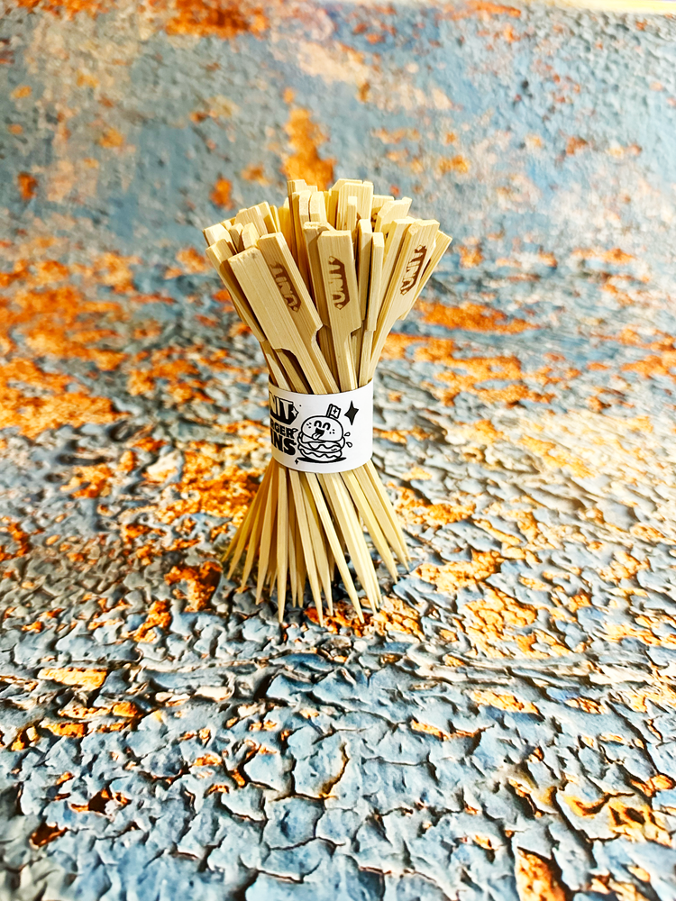 Bamboo burger skewers