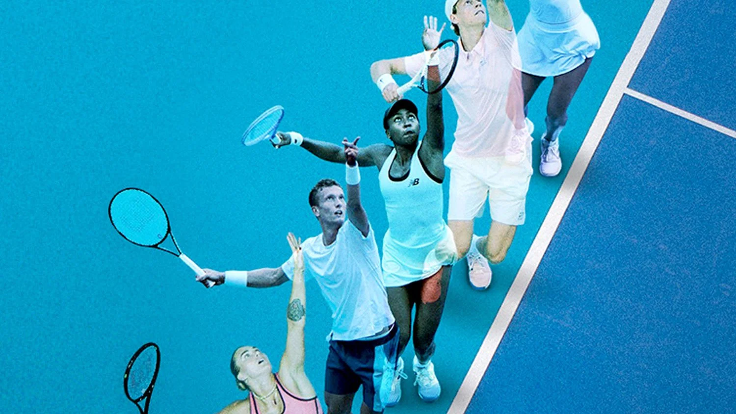 The Miami Open’s beautiful court colors reflect the sea and sky