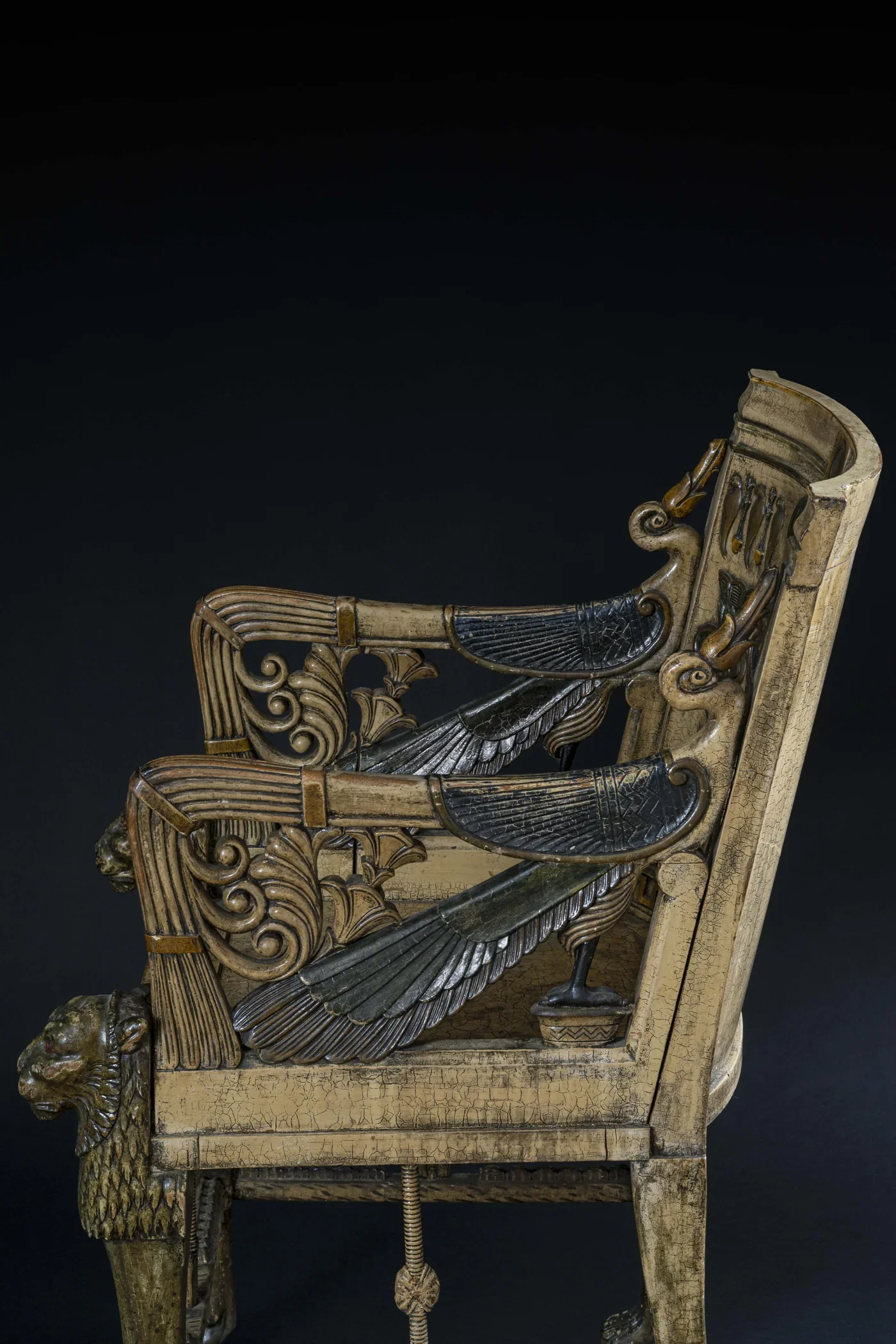 Italian, Pair of "Tutankhamun Throne" Armchairs 7.webp