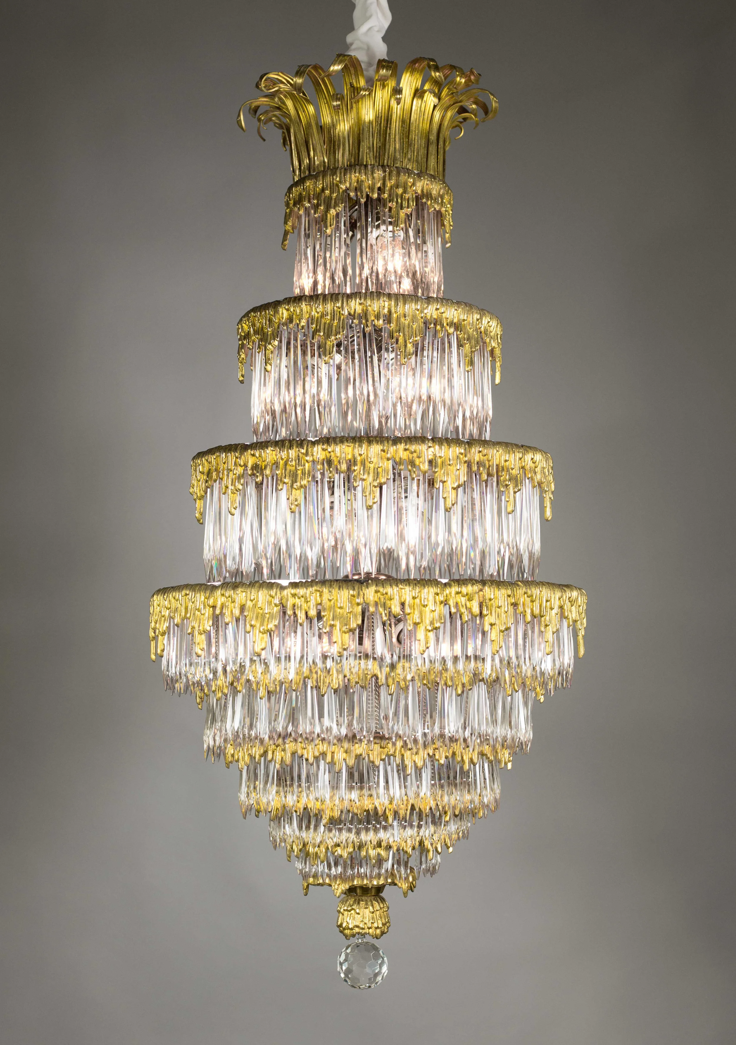 Crystal waterfall chandelier.webp