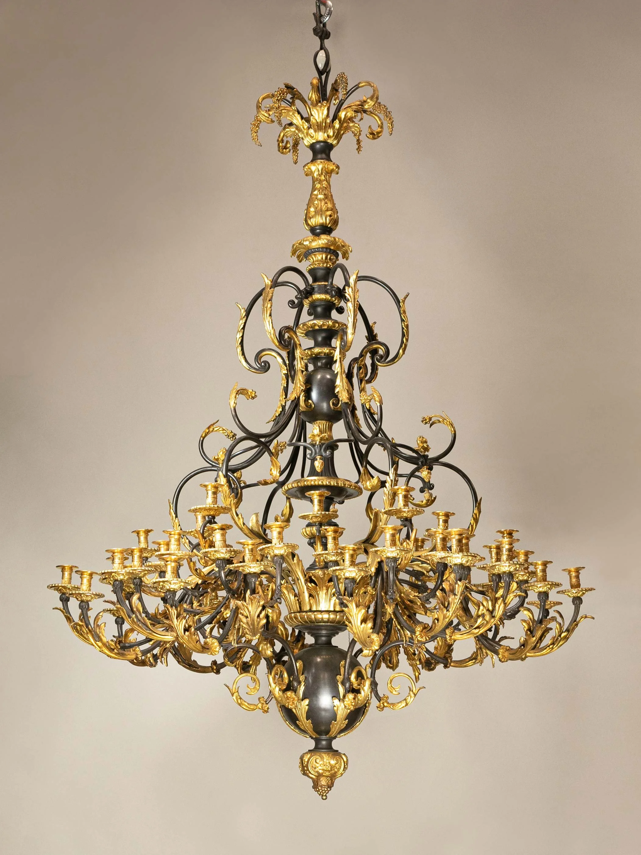 Monumental chandelier with double patina .jpg