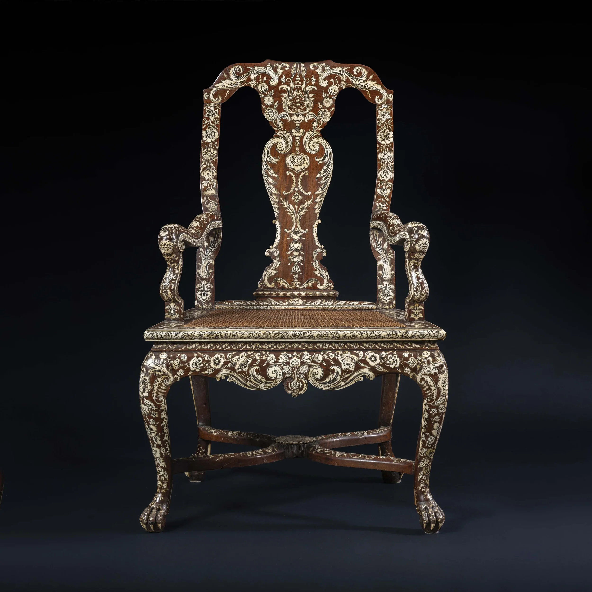 Anglo-Indian, Vizagapatam, Spectacular and Rare Armchair.webp