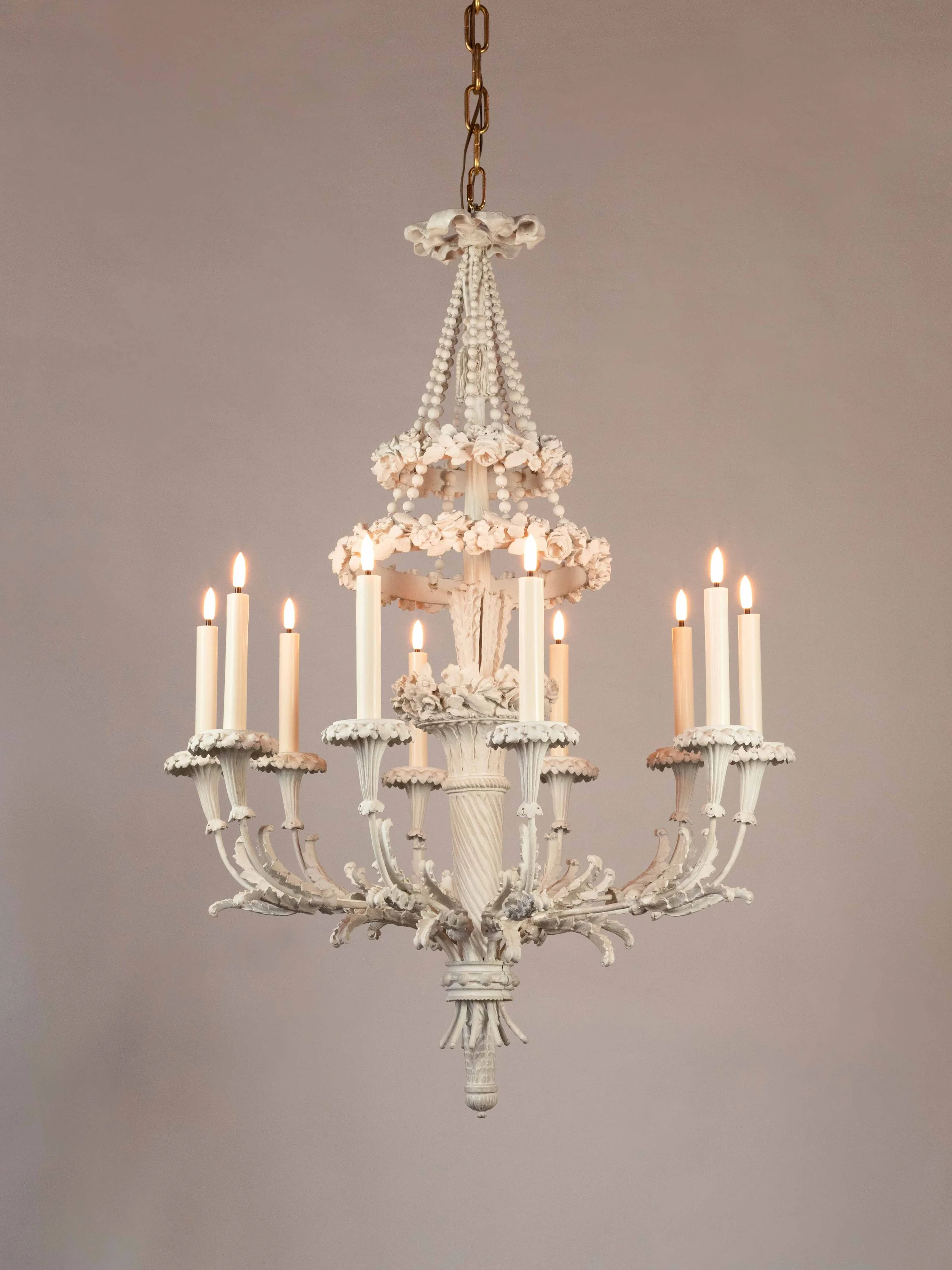 Rare Louis XVI Chandelier in stucco style  .jpg