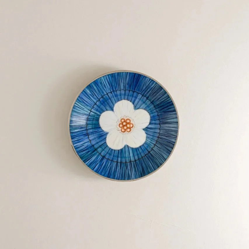 STEPHANIE COUTAS | Jardin D'Eden | Bread Plate | Royal Blue