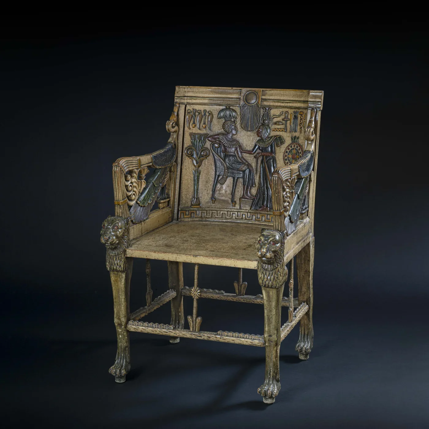Italian, Pair of "Tutankhamun Throne" Armchairs 3.webp