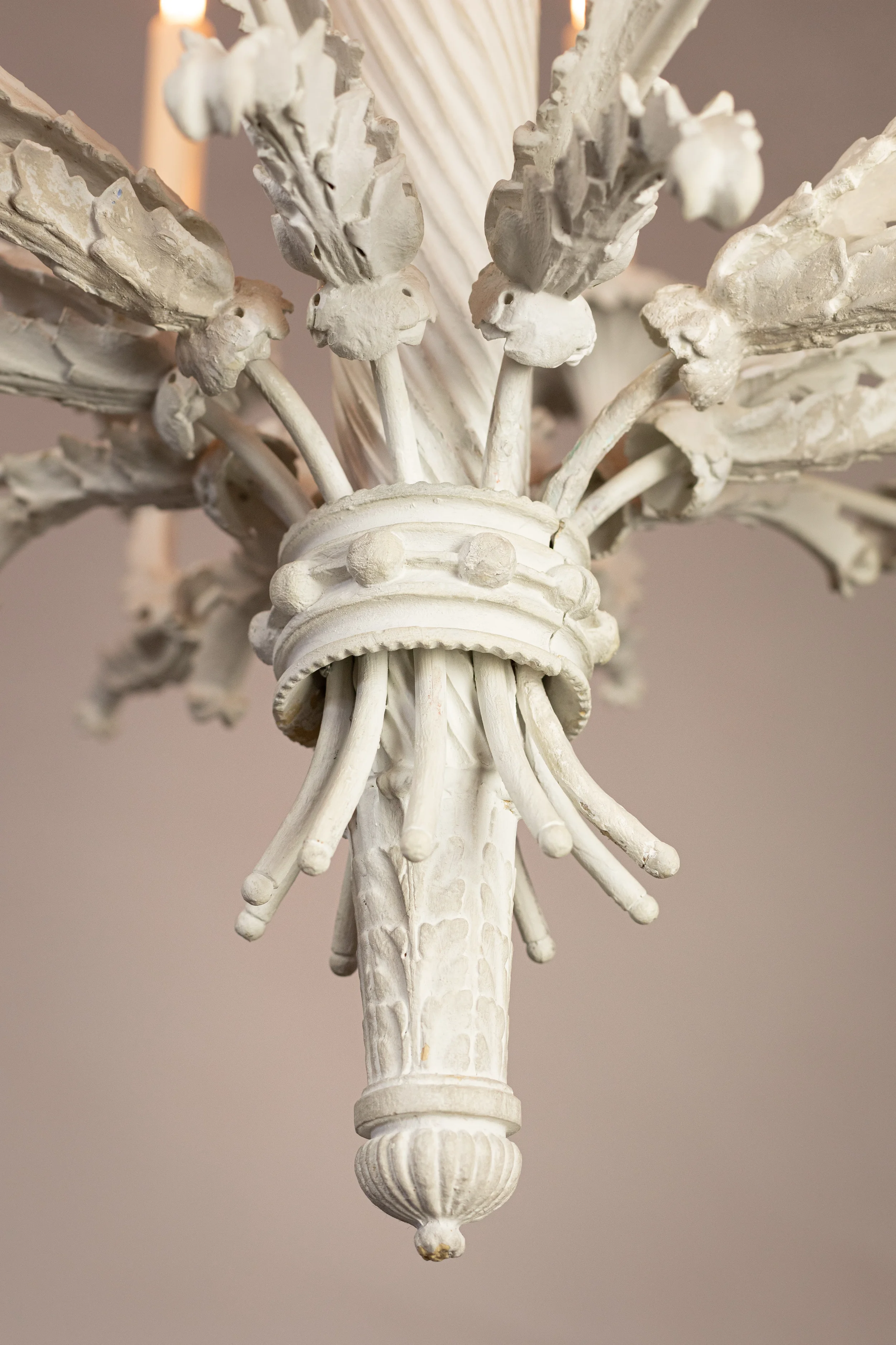 Rare Louis XVI Chandelier in stucco style 4.webp