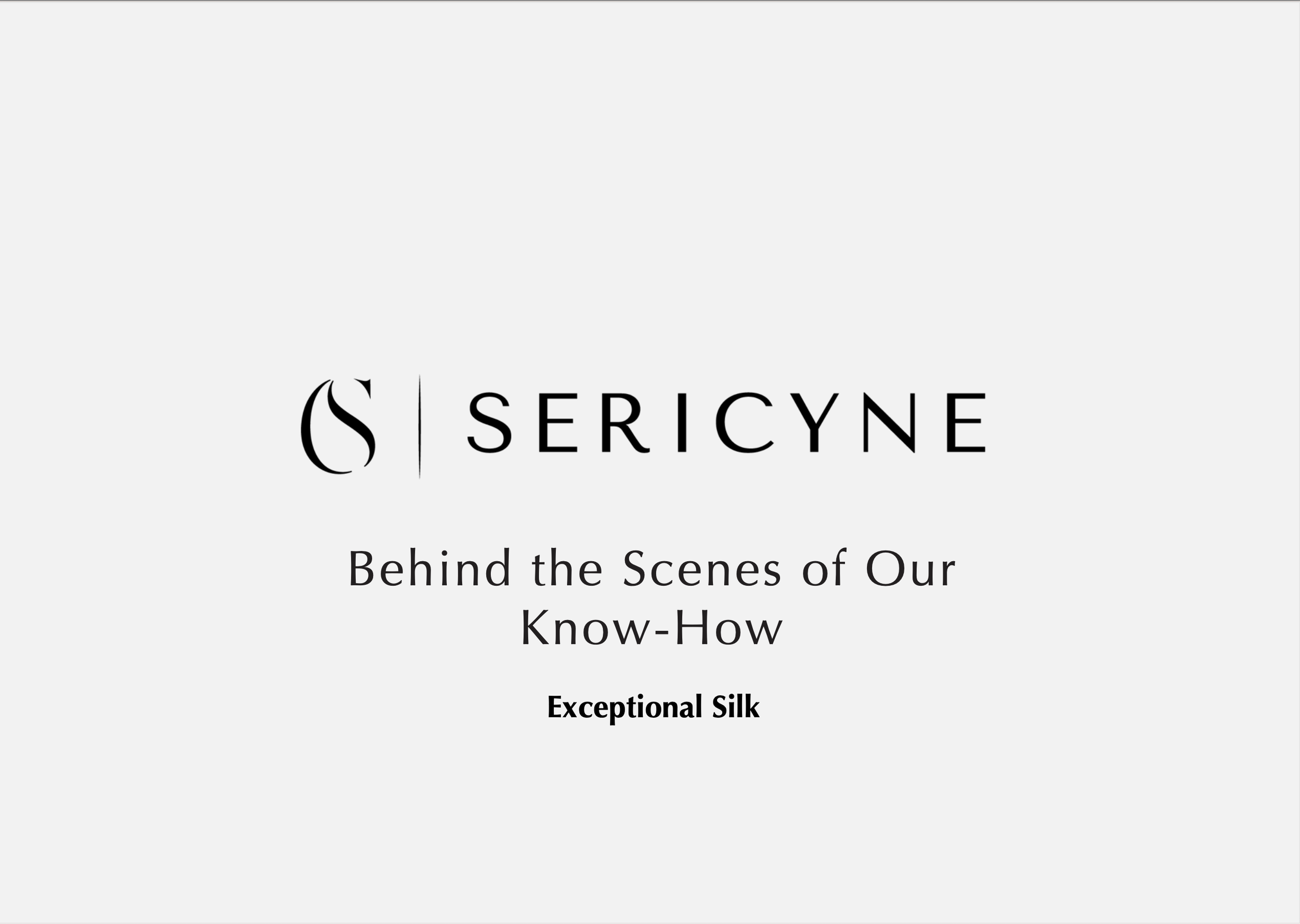 THE KS GROUP - Sericyne - Natural silk technical information