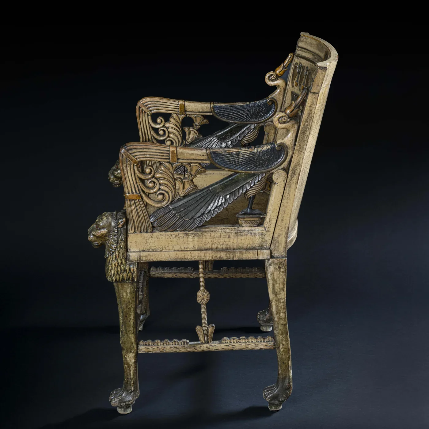 Italian, Pair of "Tutankhamun Throne" Armchairs 6.webp