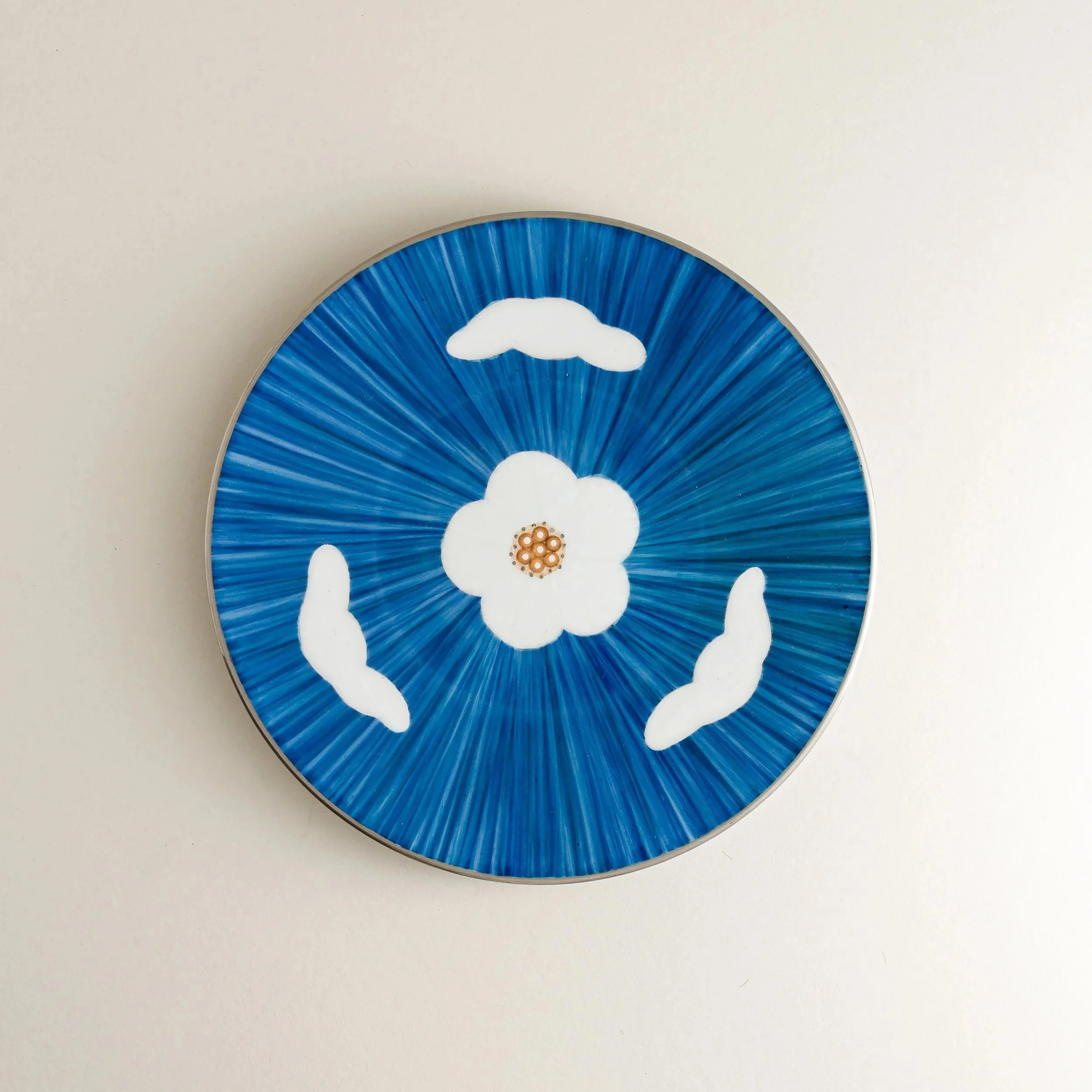 STEPHANIE COUTAS | Jardin D'Eden | Dessert Plate | Royal Blue