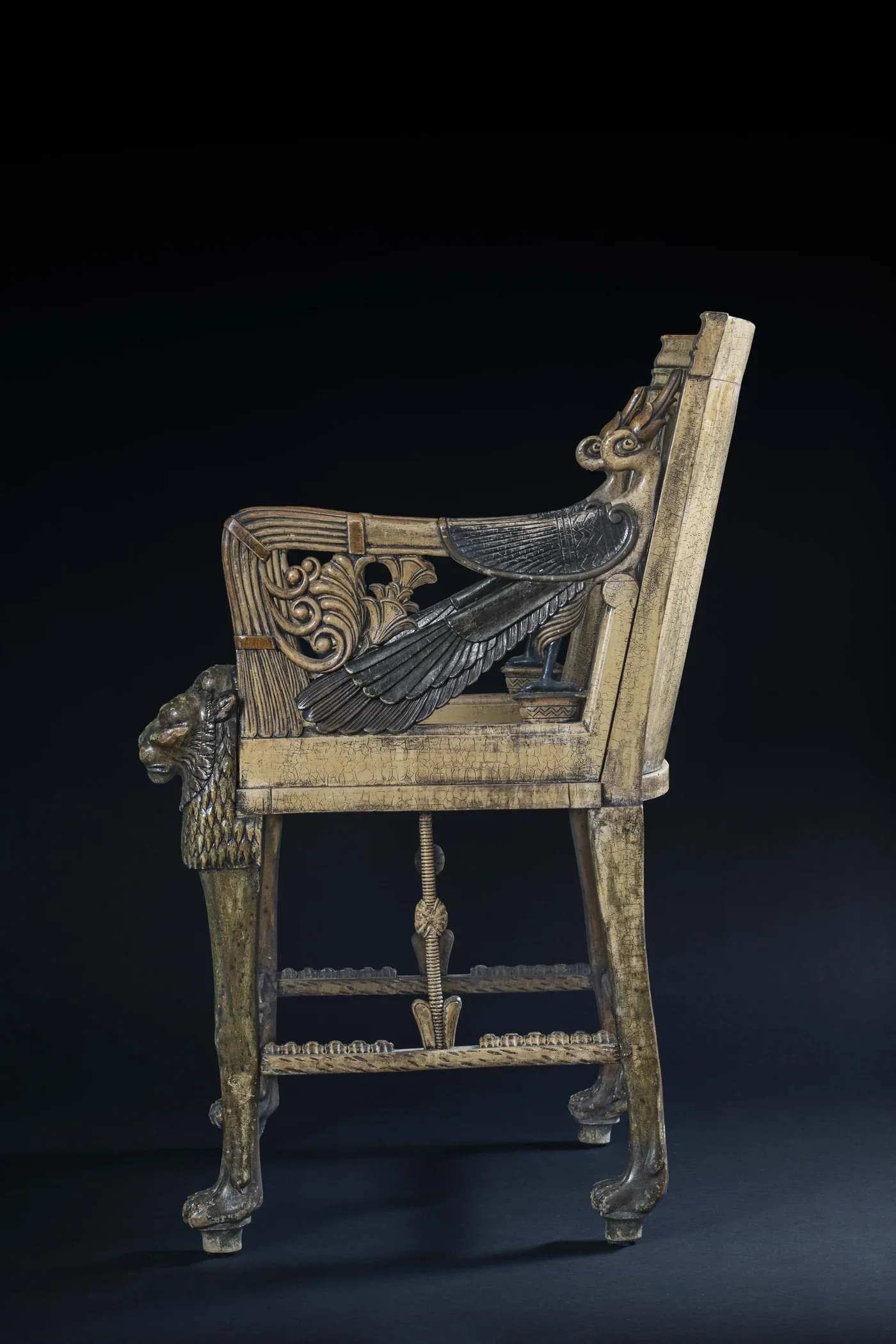 Italian, Pair of "Tutankhamun Throne" Armchairs 4.webp