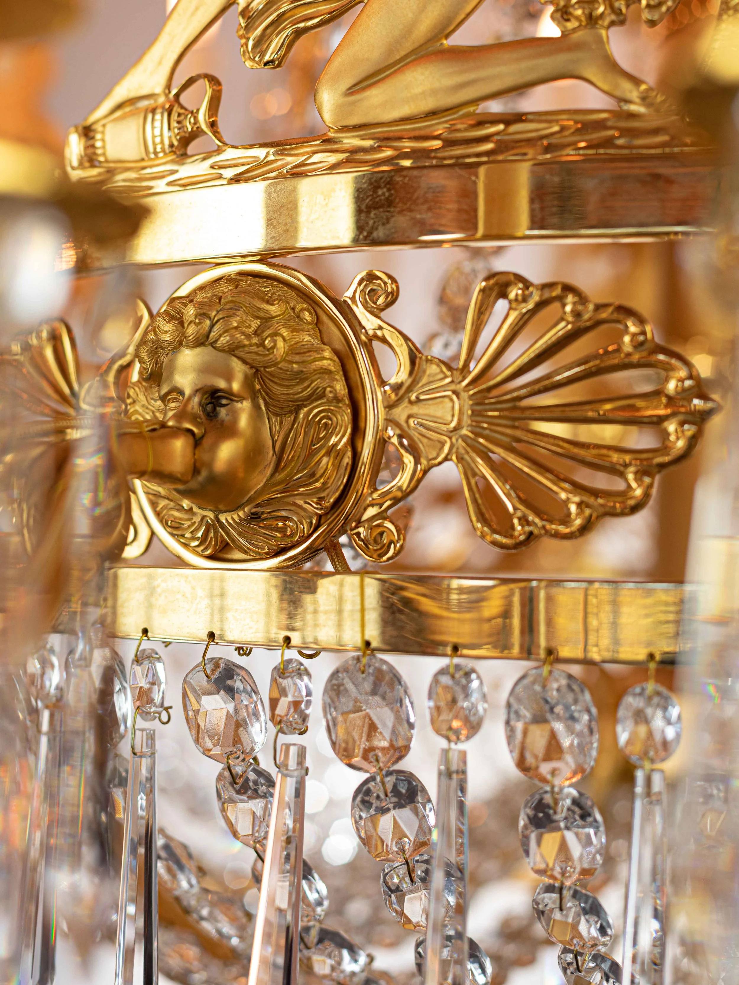 Important Empire Chandelier with Antique Decor 7.jpg