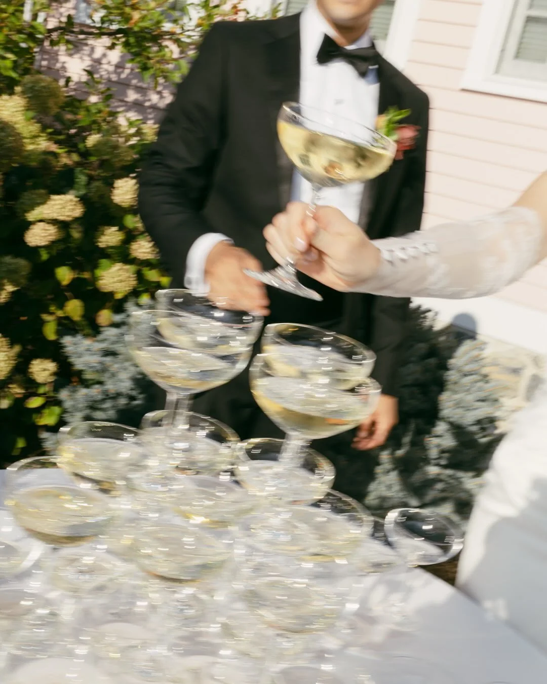 Drew + Alex. Complete with a getaway car, a tower of bubs, a pink house, vows that were truly poetic, a lot of tears that came with said poetic vows, a giant disco ball, Moms house plants, and a bride serenading her groom. The amount of love going ar