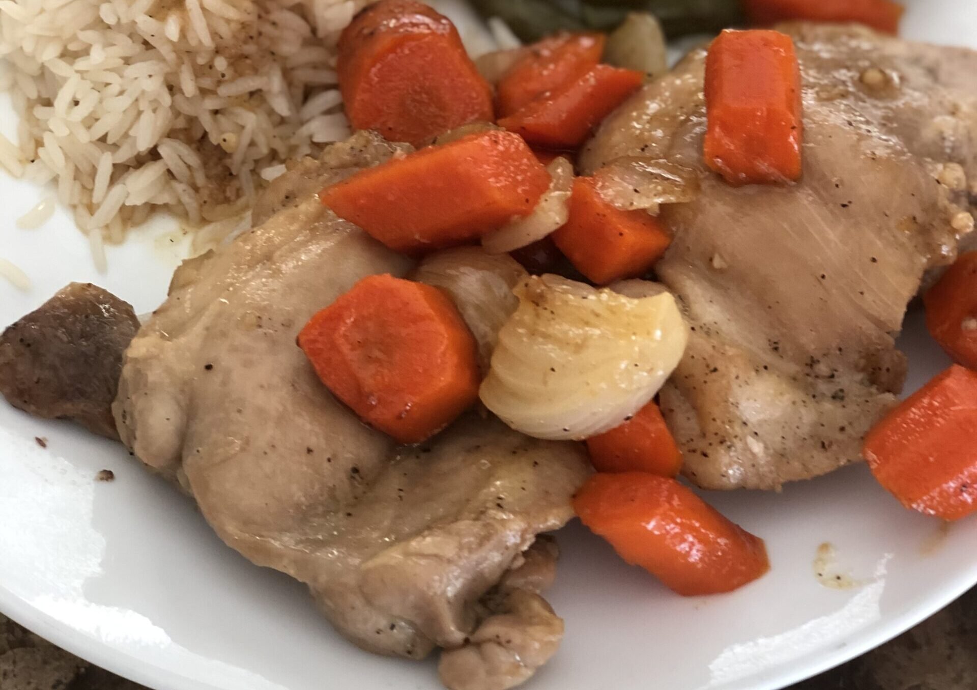 Maple Chicken Thighs with Carrots