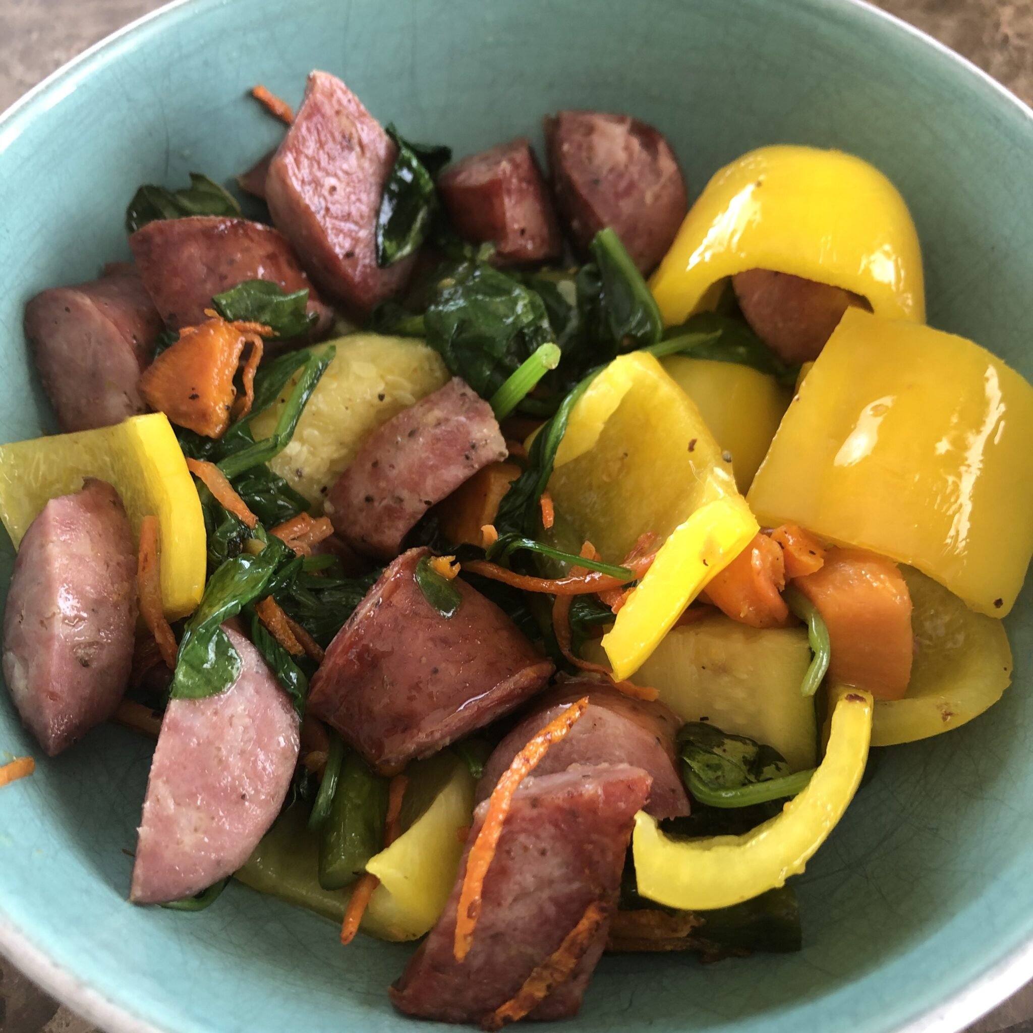 One Pot Veggies and Sausage