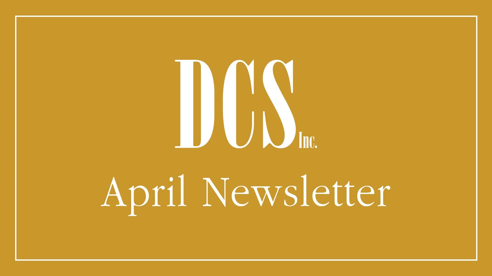 April Newsletter