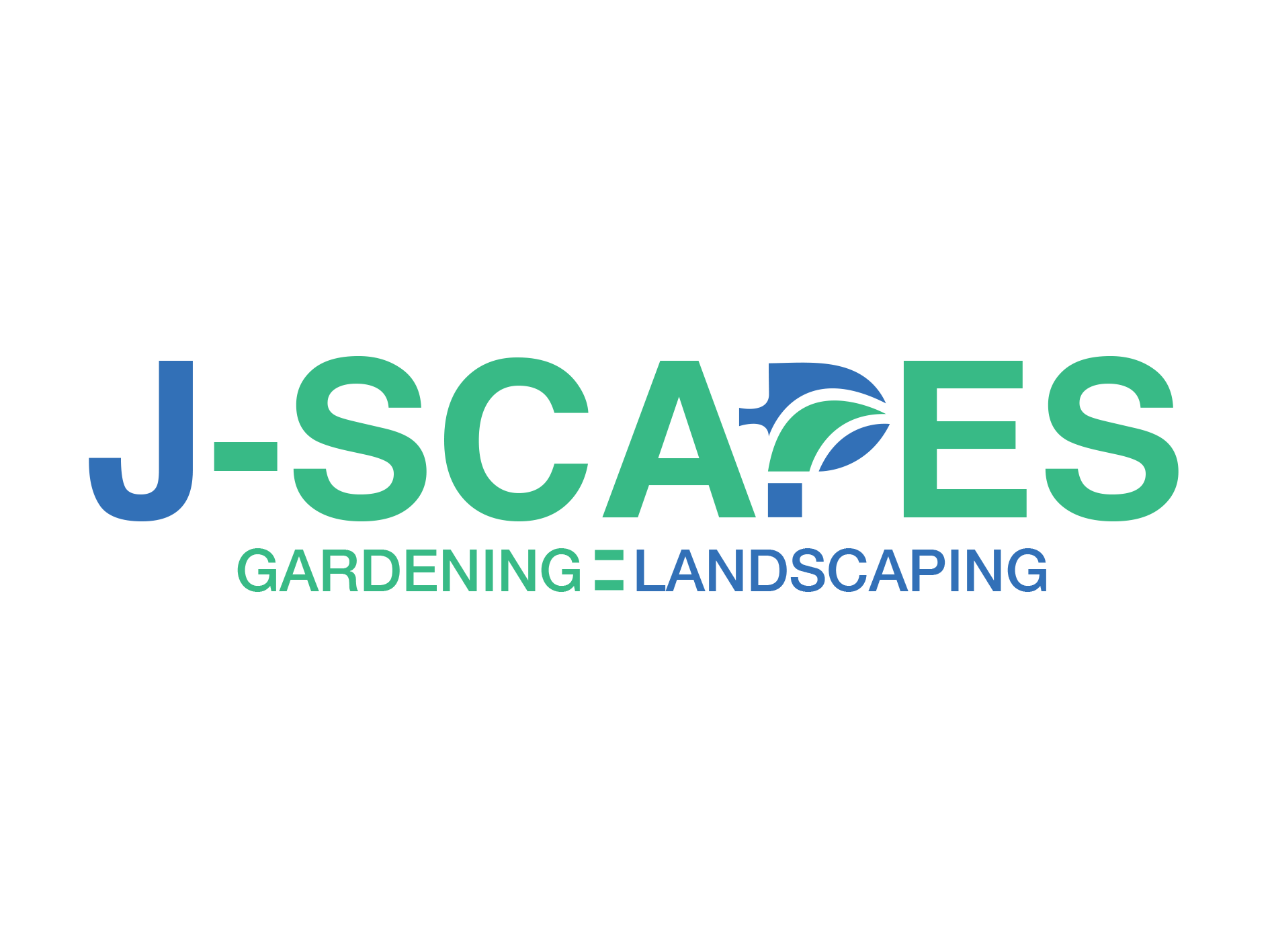 Logo for J-SCARES Gardening and Landscaping with stylized text and leaf design.