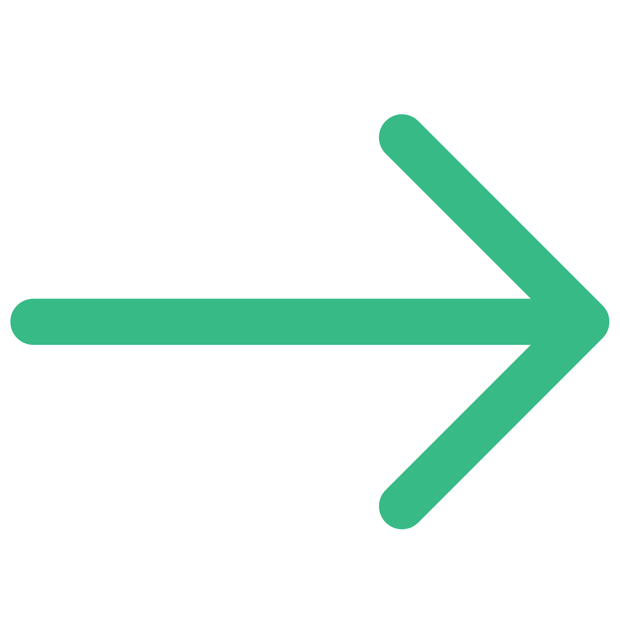 A black arrow pointing to the right with a green outline.