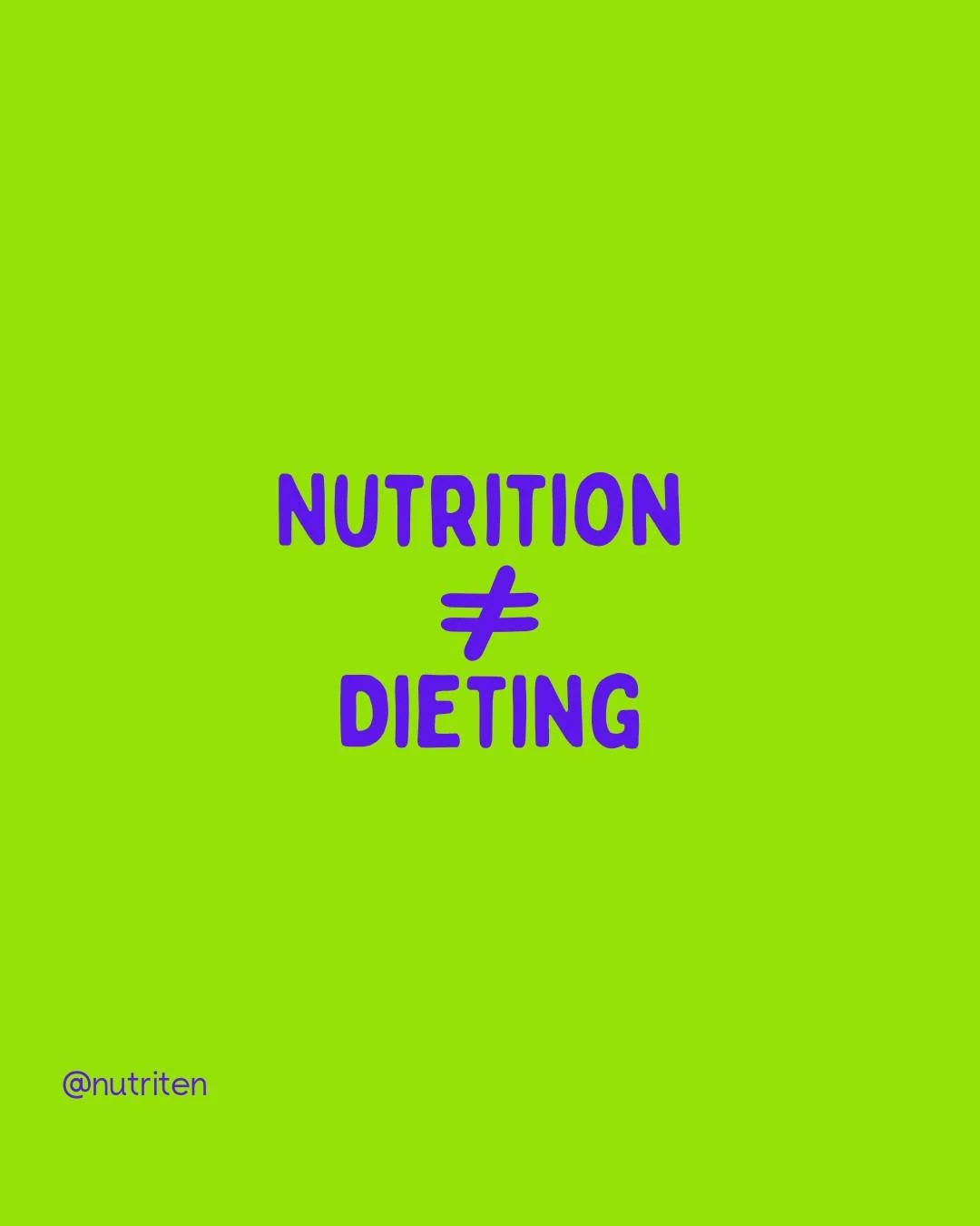 Dieting and nutrition often get used interchangeably, but they&rsquo;re not the same thing.

Dieting is about control.
Nutrition is about support.
When we stop confusing the two, health becomes clearer and a lot less punishing.

#NourishNotPunish #Di