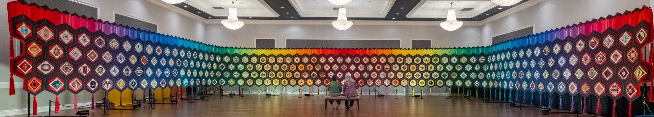 Quilt of Belonging on display