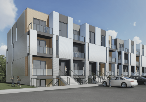 Rendering of Shantz Hill project showing units